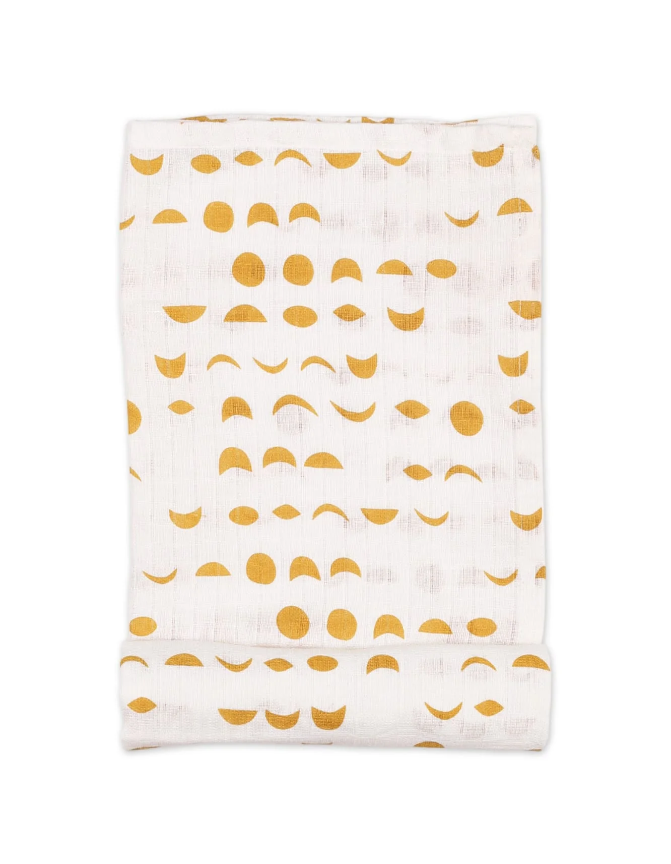 Muslin Sheets Pack of 2 Bambies Abstract White and Mustard at Zubaidas - Image 2