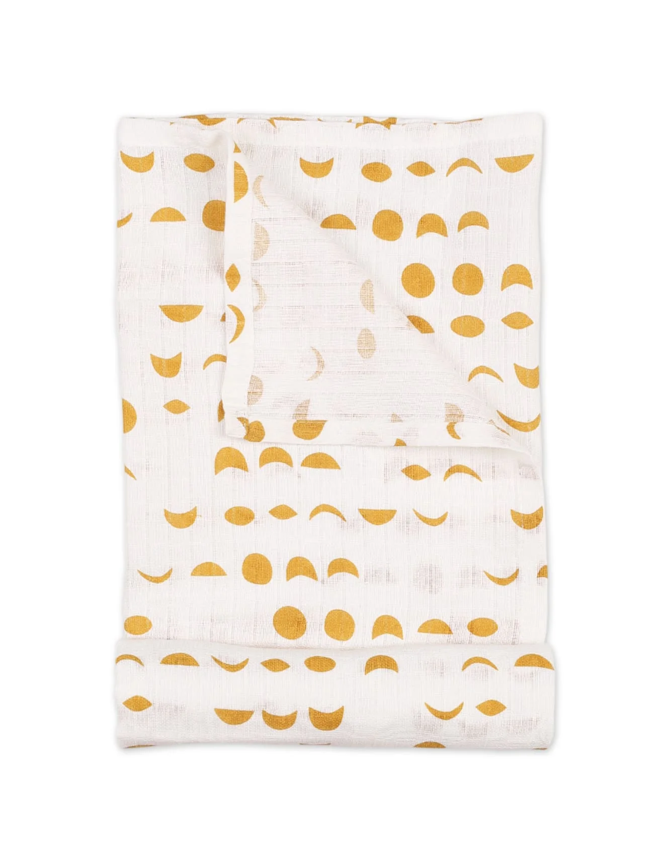 Muslin Sheets Pack of 2 Bambies Abstract White and Mustard at Zubaidas - Image 3