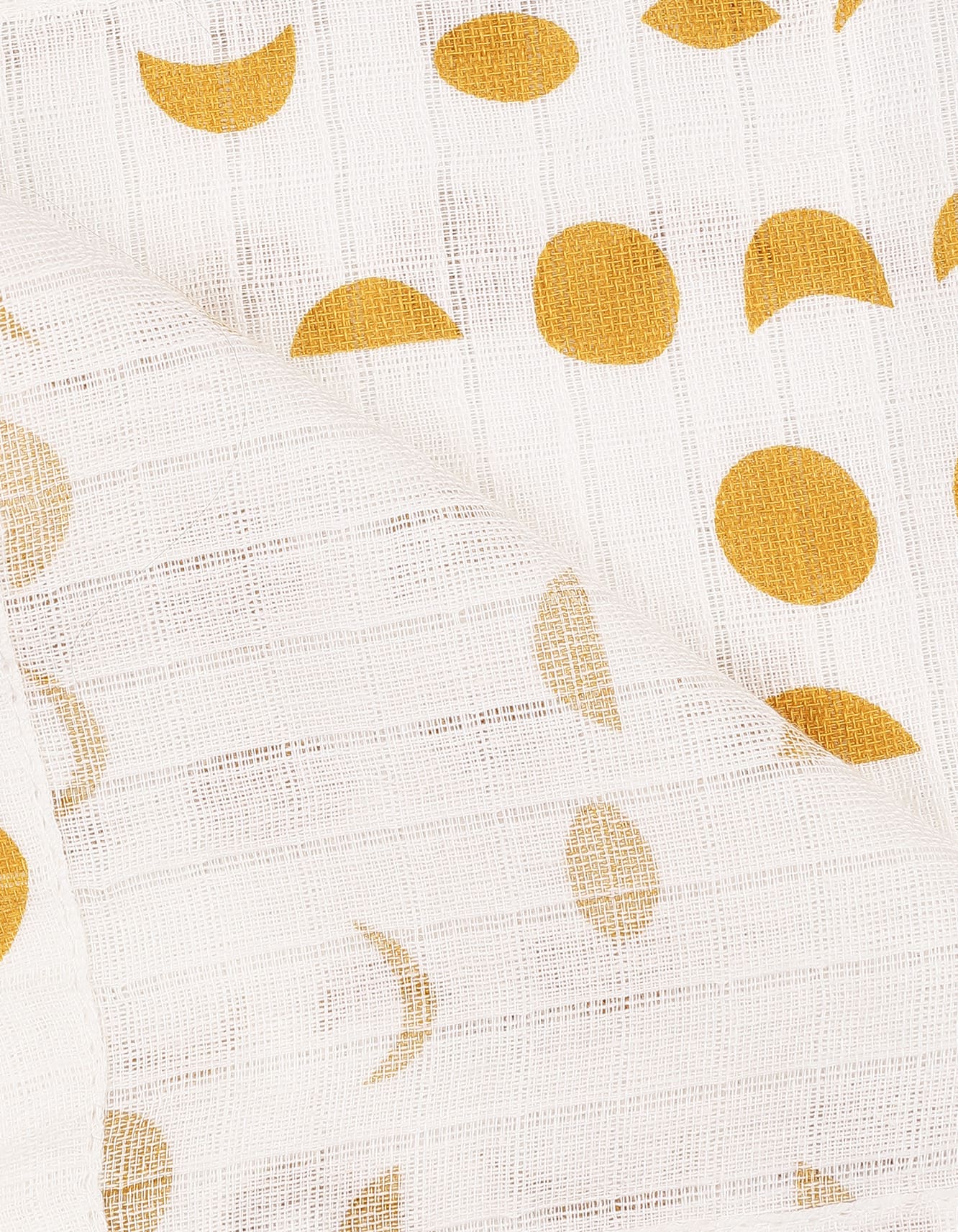 Muslin Sheets Pack of 2 Bambies Abstract White and Mustard at Zubaidas - Image 4