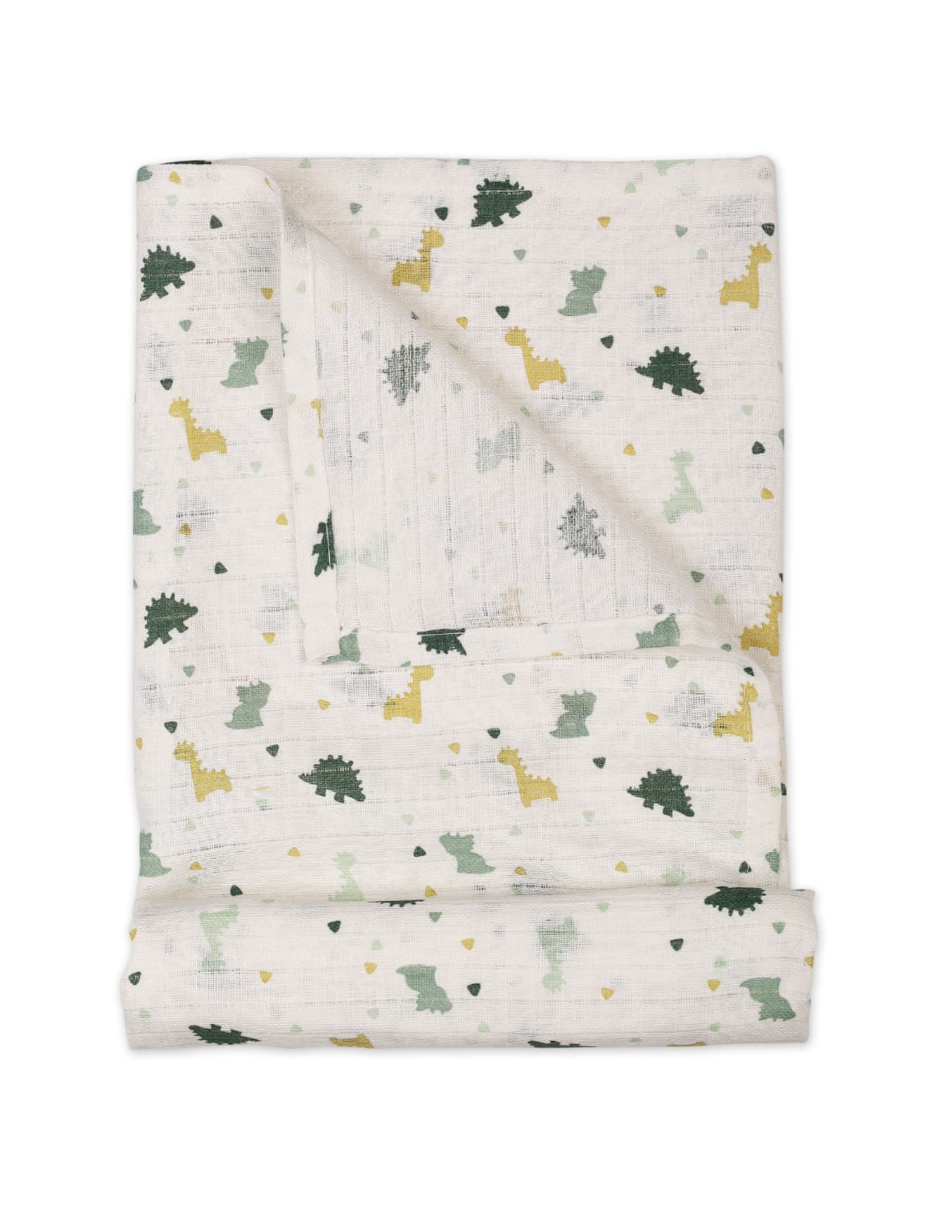 Muslin Sheets Pack of 2 Bambies Dino and Leaf Print at Zubaidas - Image 3