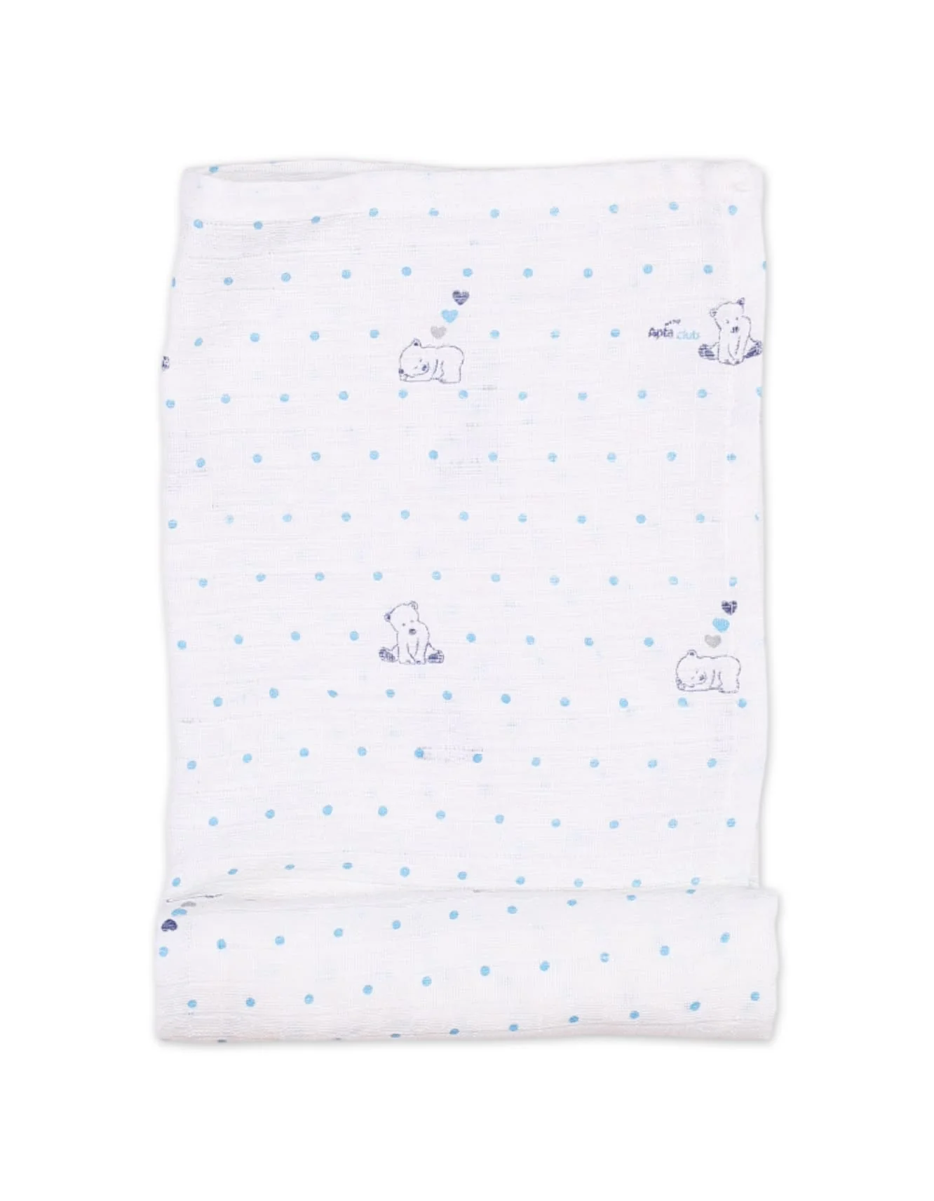 Muslin Sheets Pack of 2 Bambies Dino Dotted White at Zubaidas - Image 6