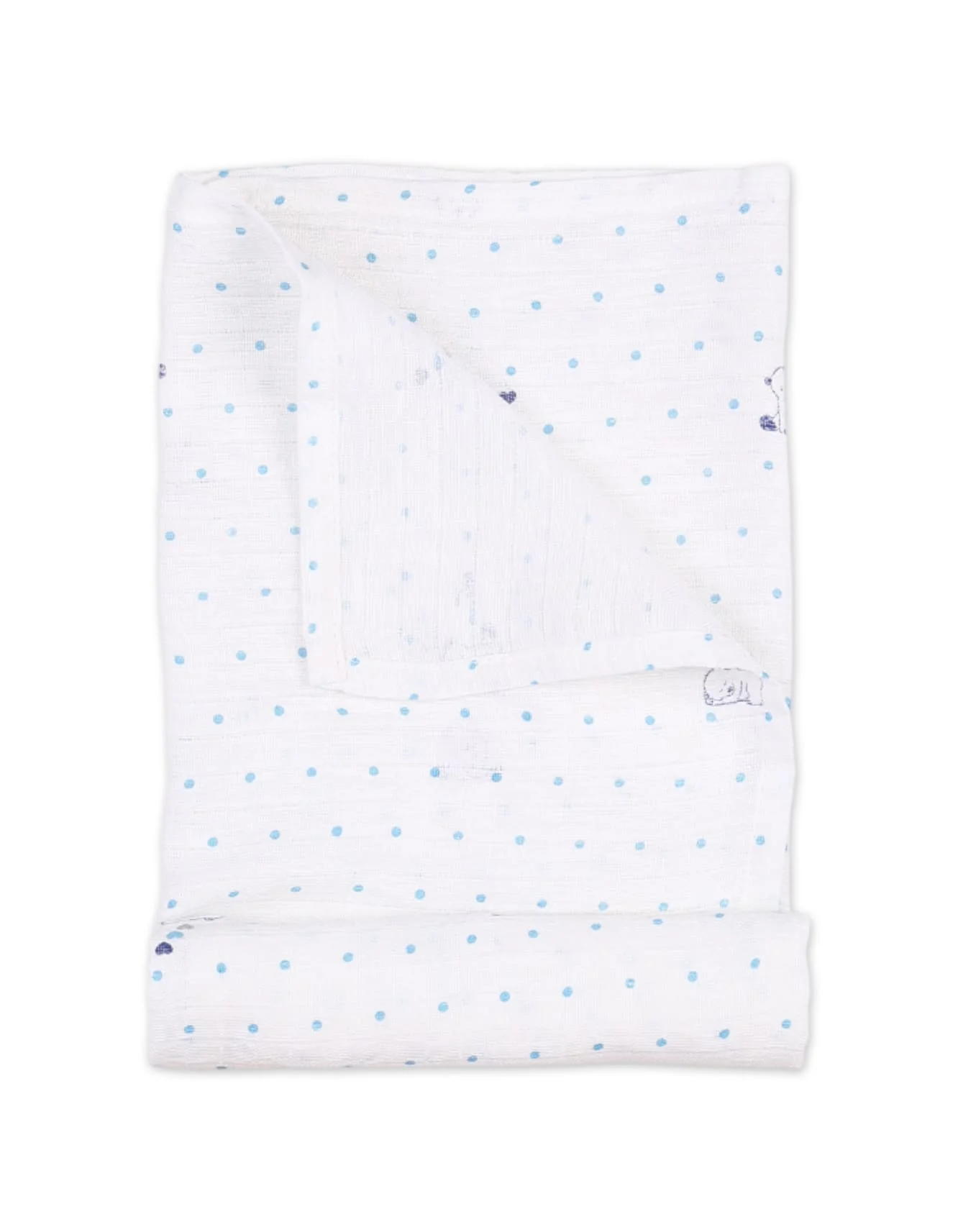 Muslin Sheets Pack of 2 Bambies Dino Dotted White at Zubaidas - Image 7