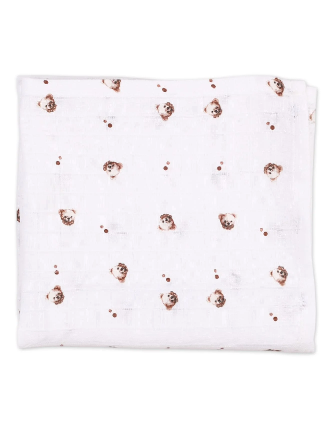 Muslin Sheets Pack of 2 Bambies Faces White and Brown at Zubaidas - Image 5