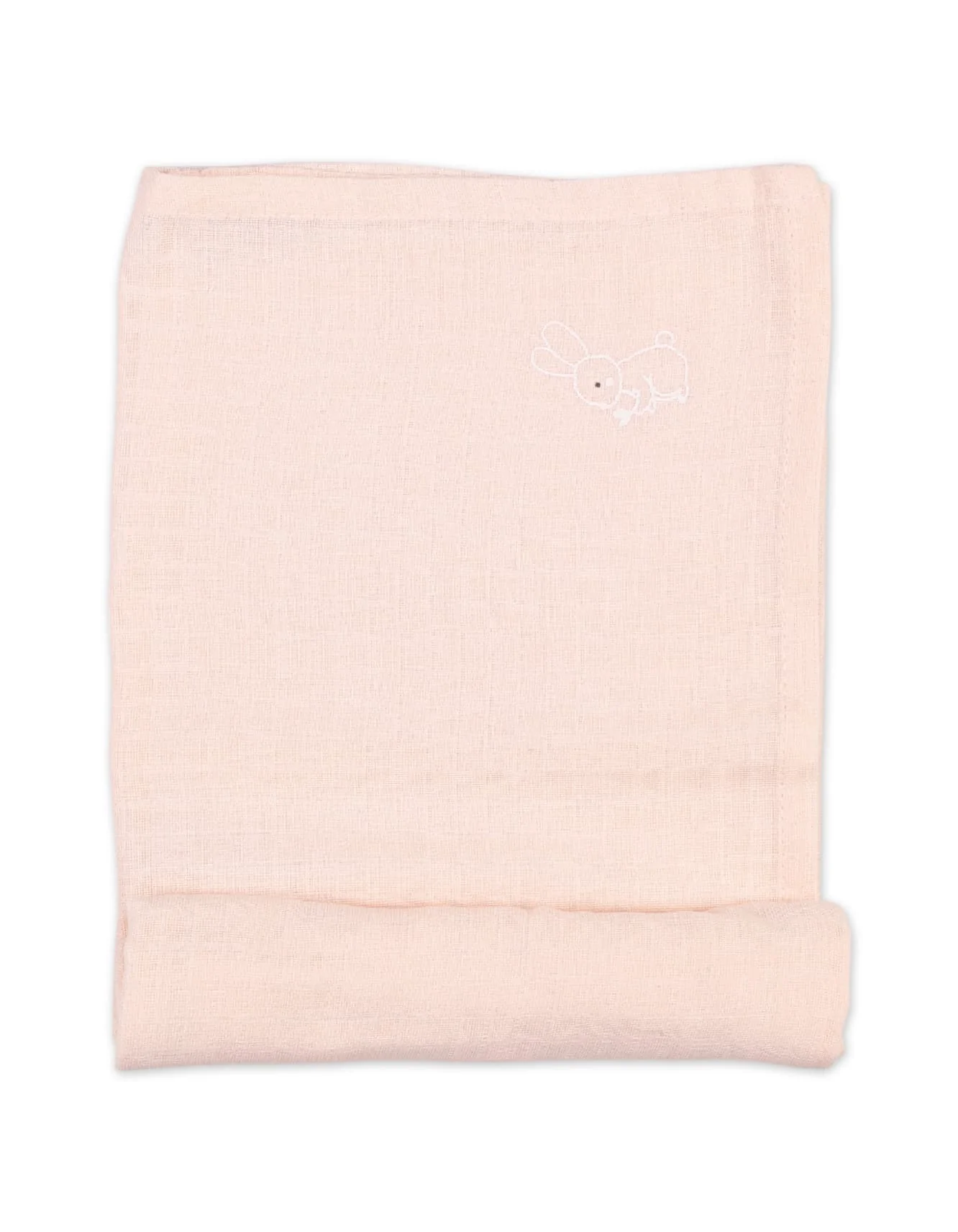 Muslin Sheets Pack of 2 Bambies Hearts Beige and Light Pink at Zubaidas - Image 2
