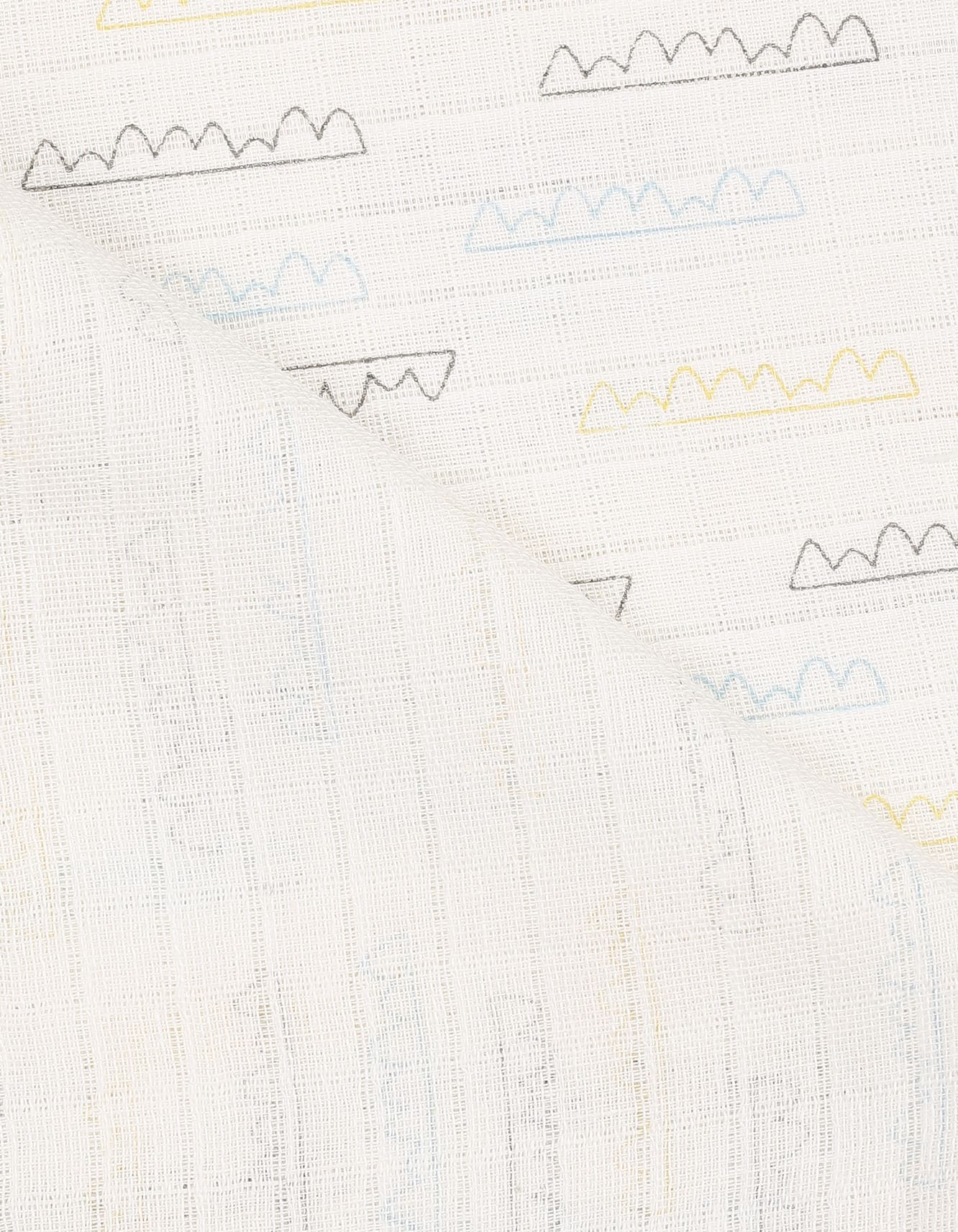 Muslin Sheets Pack of 2 Bambies Waves White at Zubaidas - Image 4