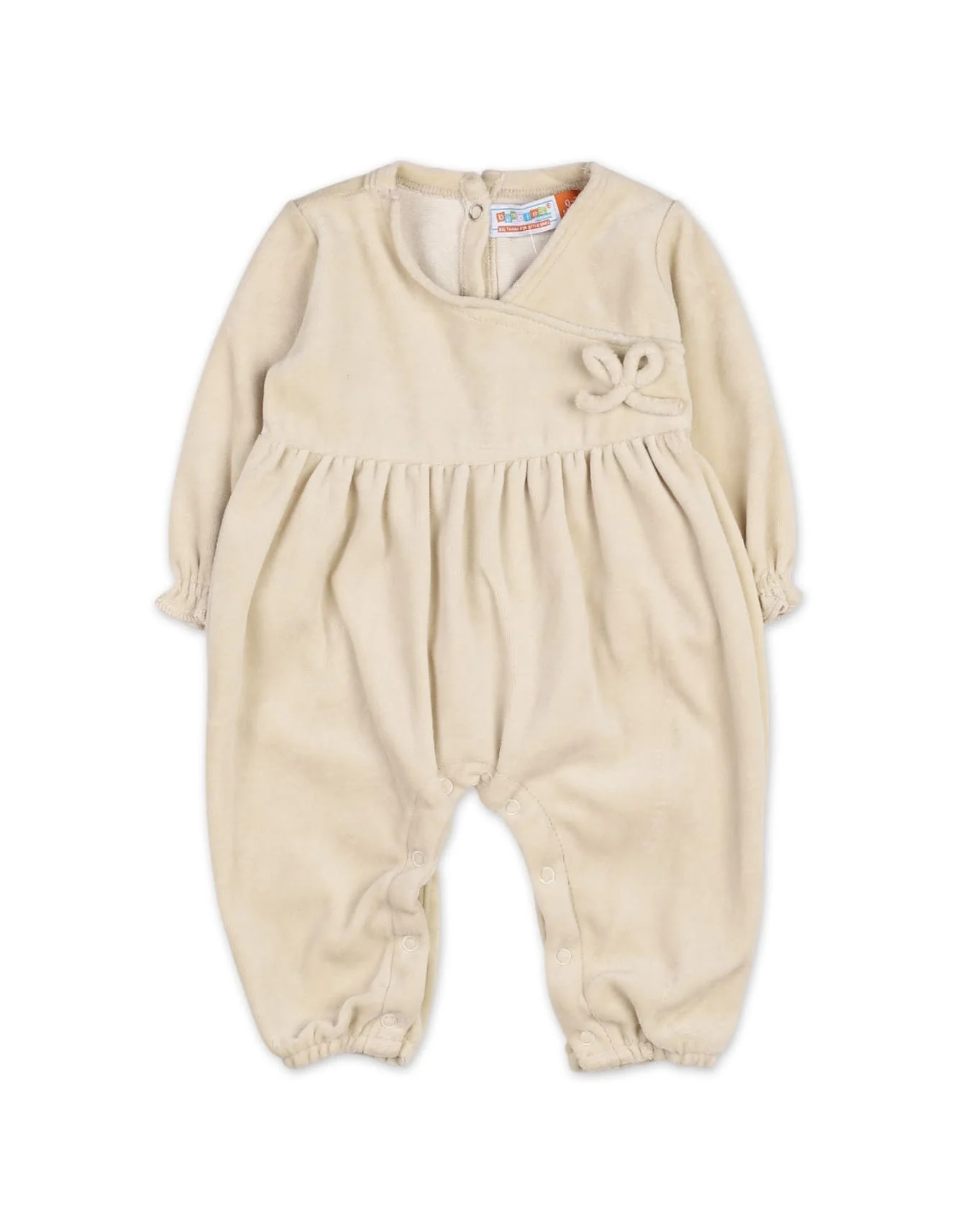 Newborn 2 Pieces Winter Romper Set with Headband Bambies Beige at Zubaidas - Image 2