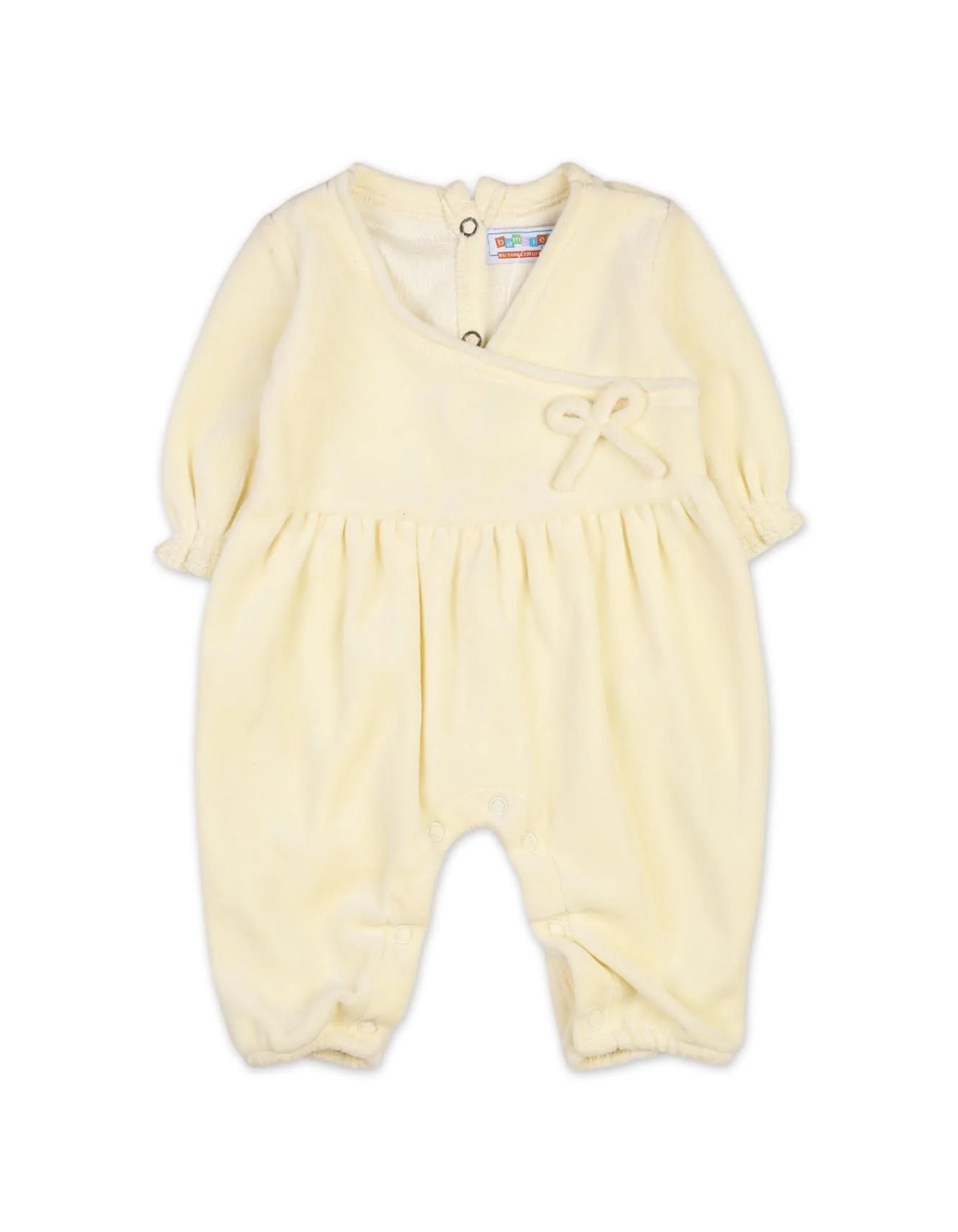 Newborn 2 Pieces Winter Rompers Set with Headband Bambies Yellow at Zubaidas - Image 2