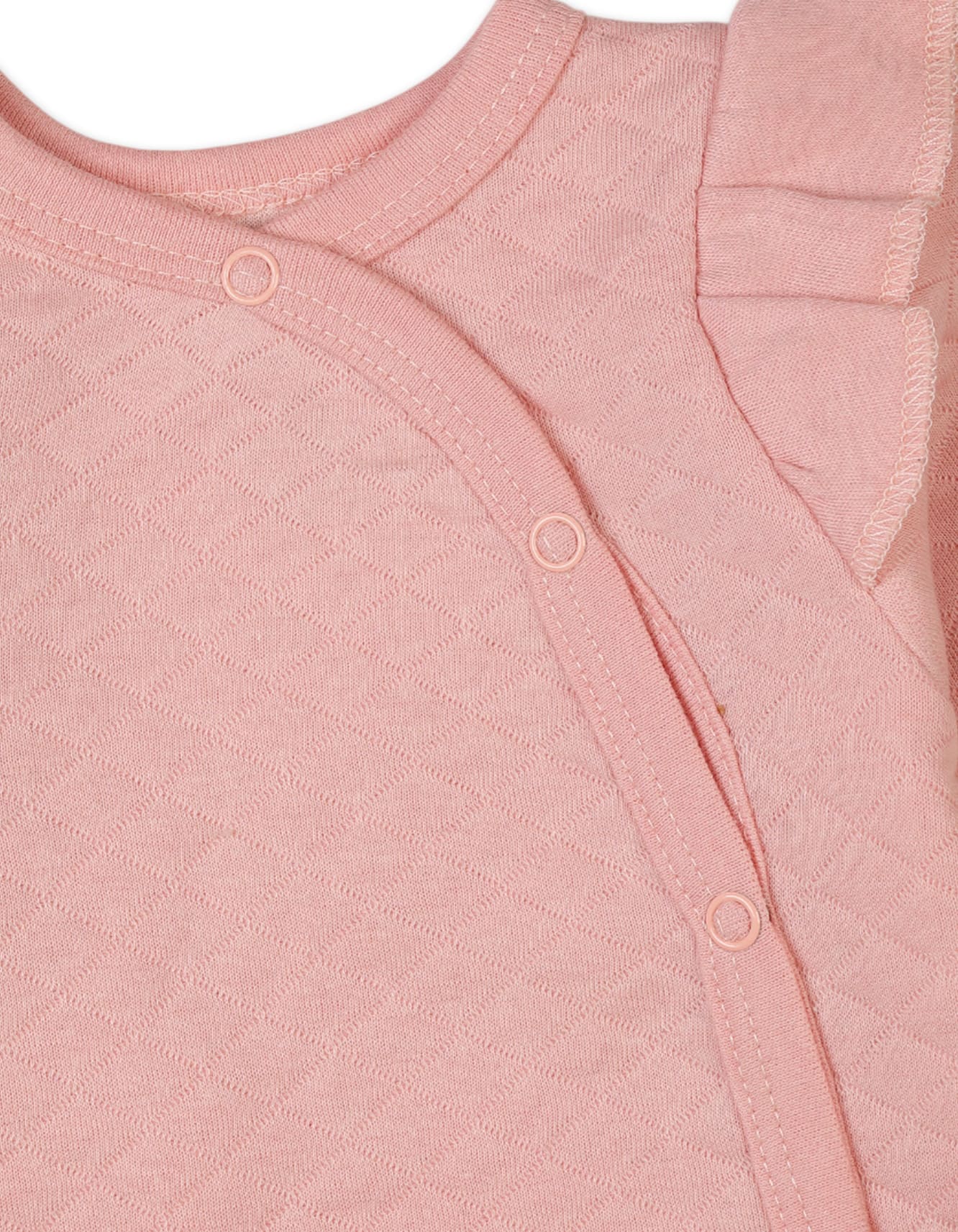 Newborn Baby Girls Romper Bambies Quilted Pink at Zubaidas - Image 3