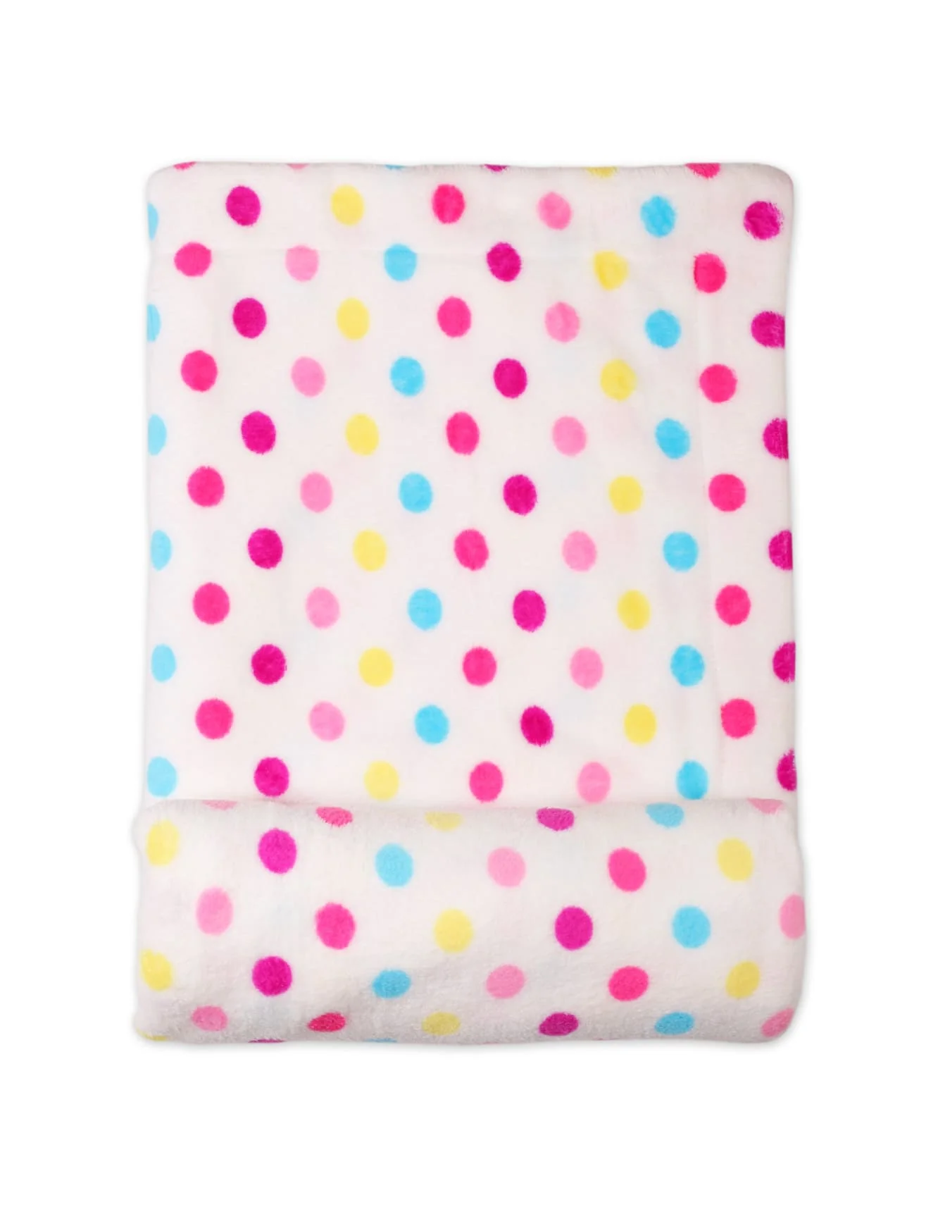 Newborn Baby Girls Soft Blankets Bambies Polka Dots White at Zubaidas