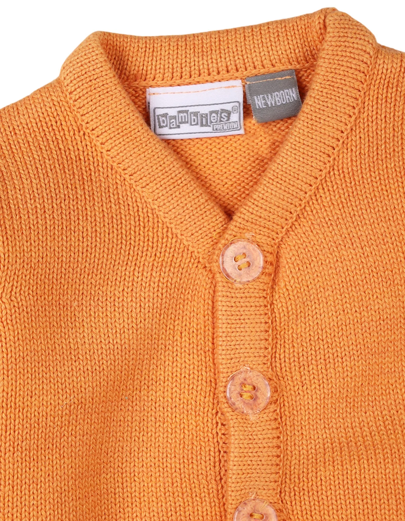 Newborn Baby Girls Winter Knitted Cardigans Bambies Orange at Zubaidas - Image 2