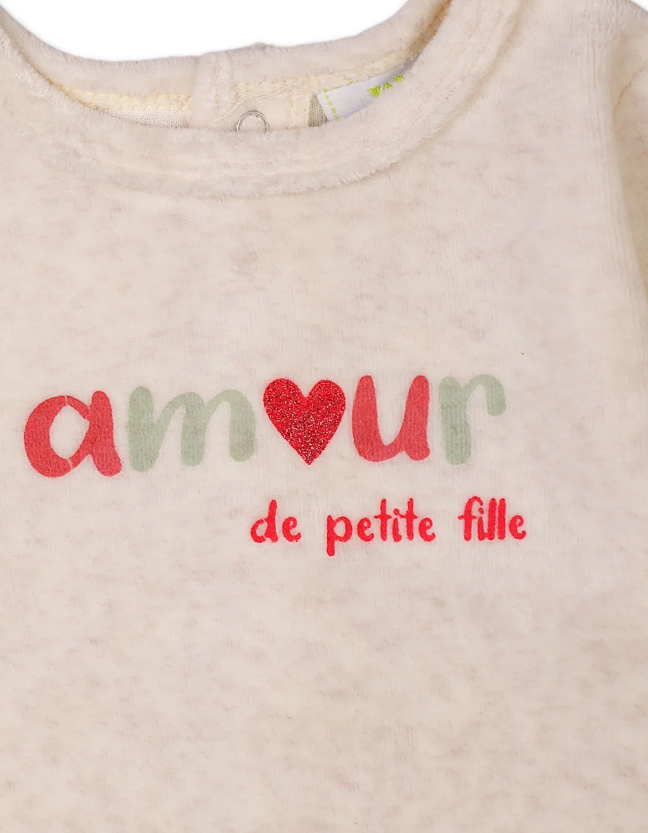 Newborn Baby Girls Winter Sleepwears Bambies Footed Beige at Zubaidas - Image 2
