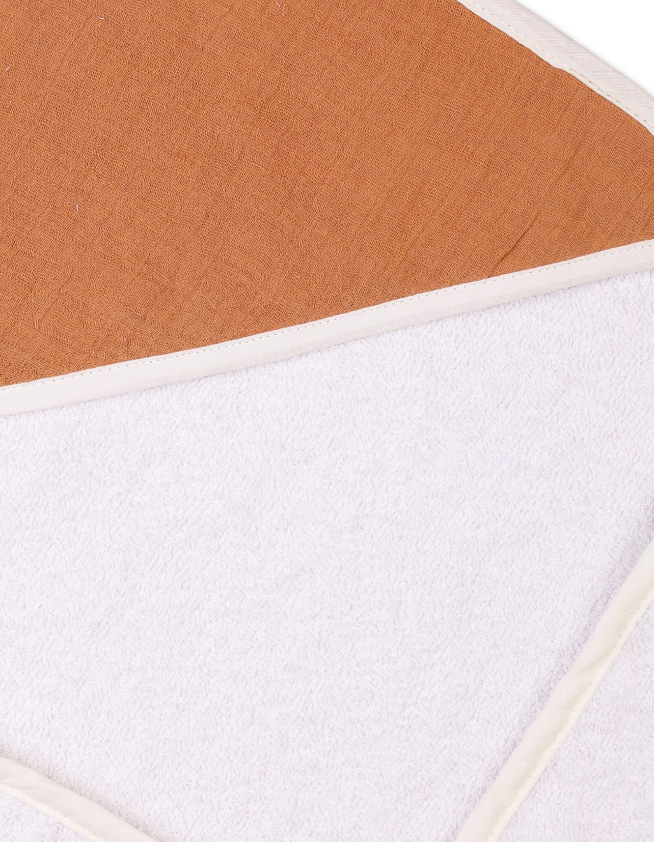 Newborn Bath Towels Bambies Hooded Rust and White at Zubaidas - Image 2