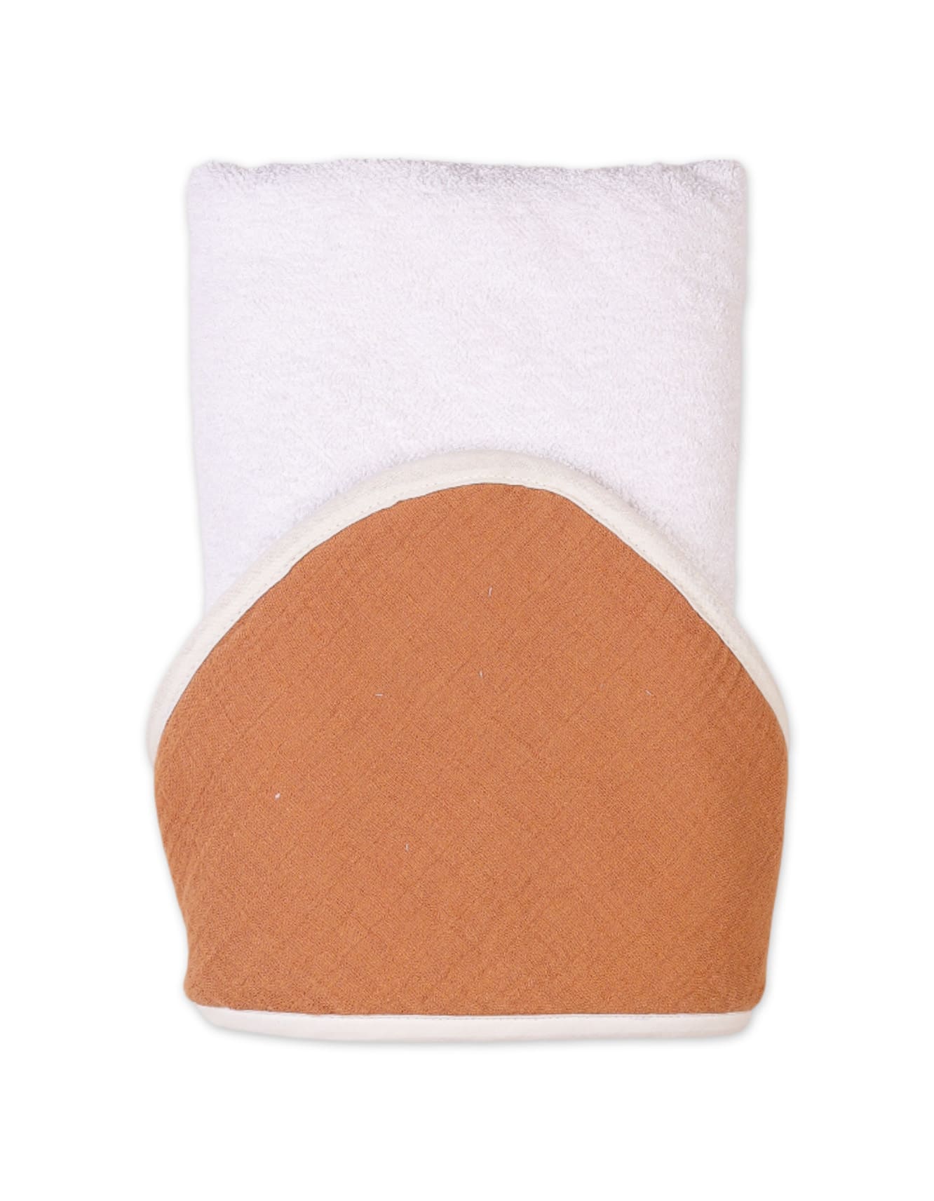 Newborn Bath Towels Bambies Hooded Rust and White at Zubaidas - Image 3