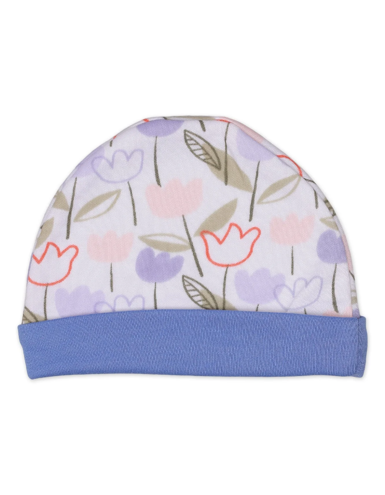 Newborn Cap Flower Lilac Theme for Girls - Medium