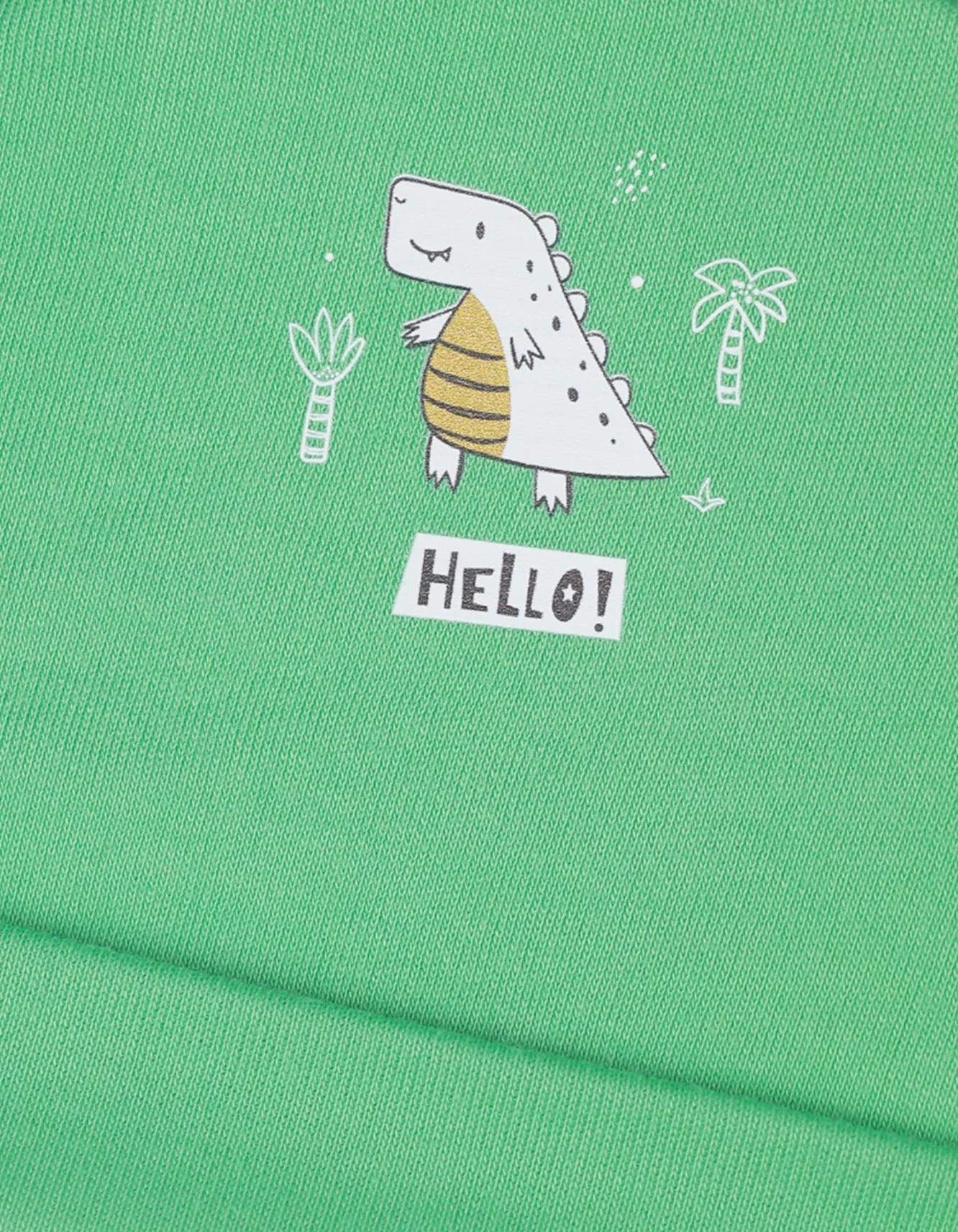 Newborn Cap Hello Green Dino Theme for Boys - Small - Image 2