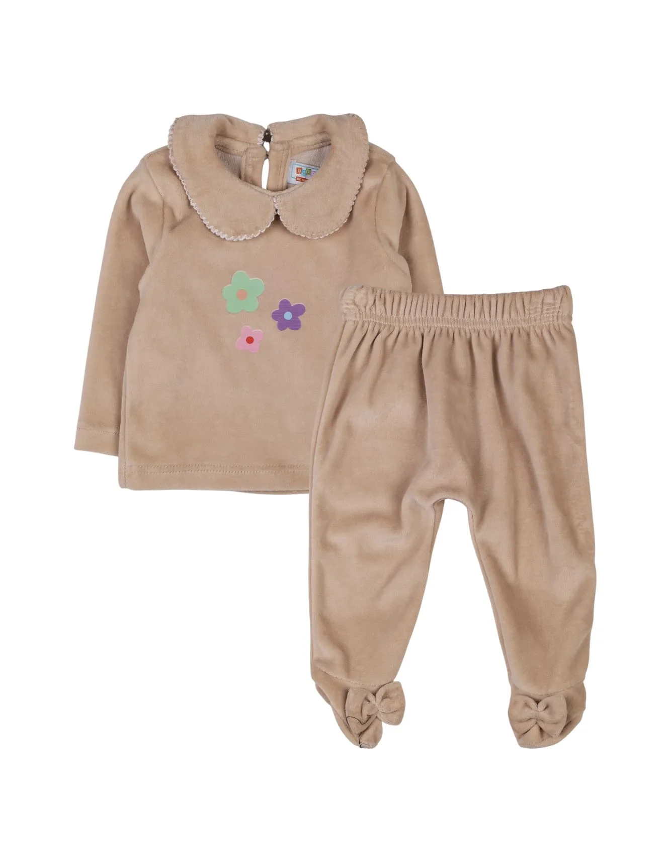 Newborns Baby Girls 2 Pieces Winter Outfit Bambies Beige at Zubaidas