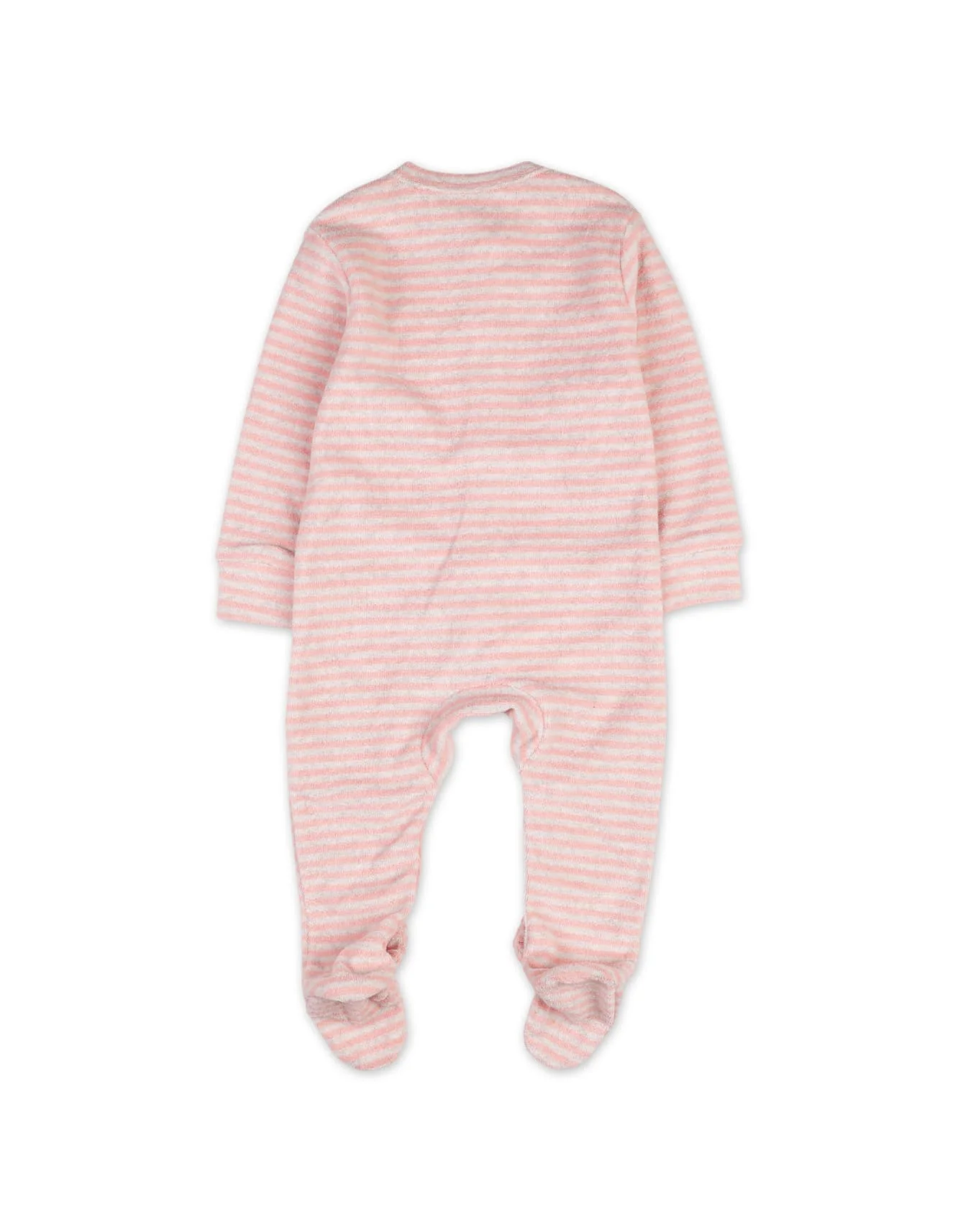 Newborns Baby Girls Winter Romper Bambies Striped Pink at Zubaidas - Image 3