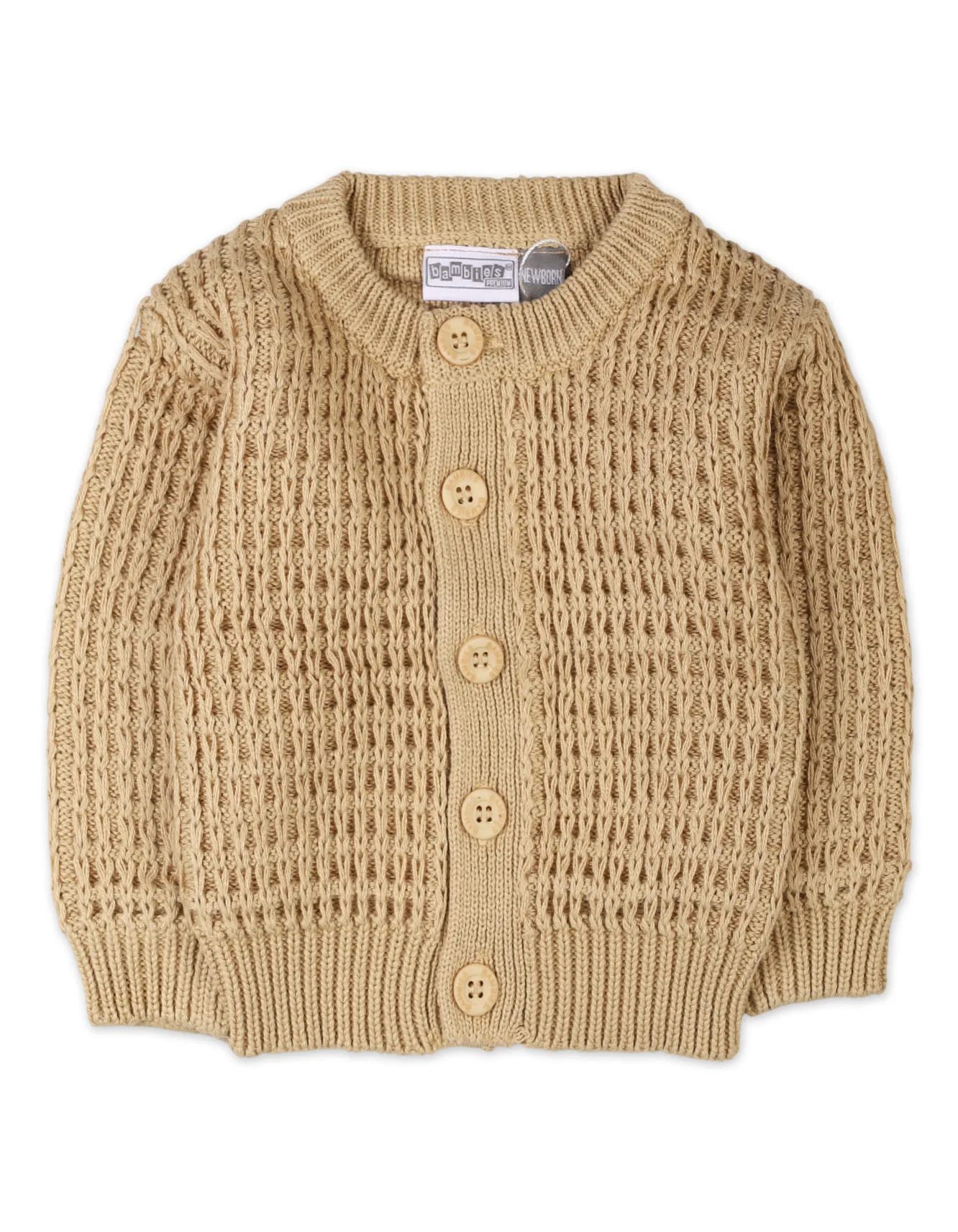 Newborns Knitted Winter Suit Bambies Beige at Zubaidas - Image 2