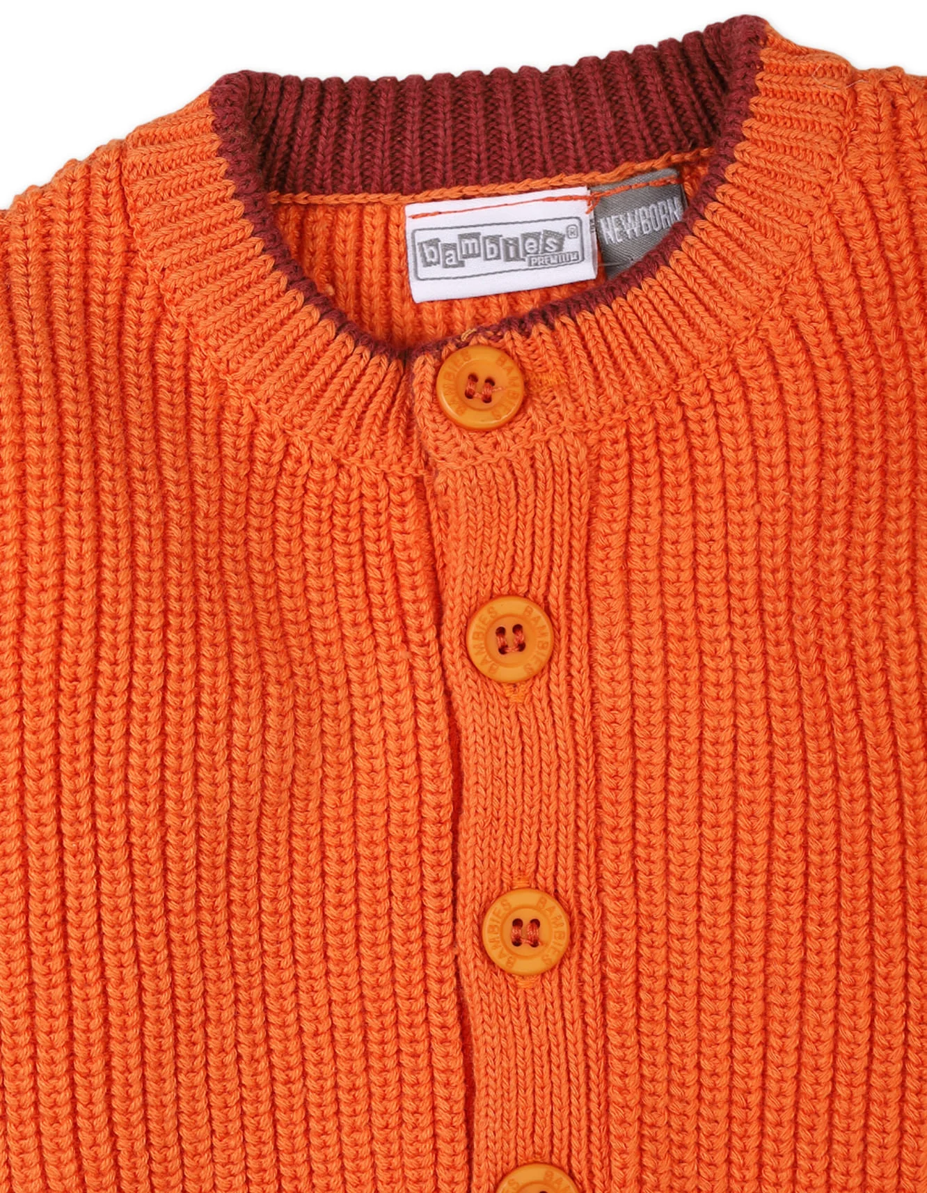 Newborns Knitted Winter Suit Bambies Orange at Zubaidas - Image 5
