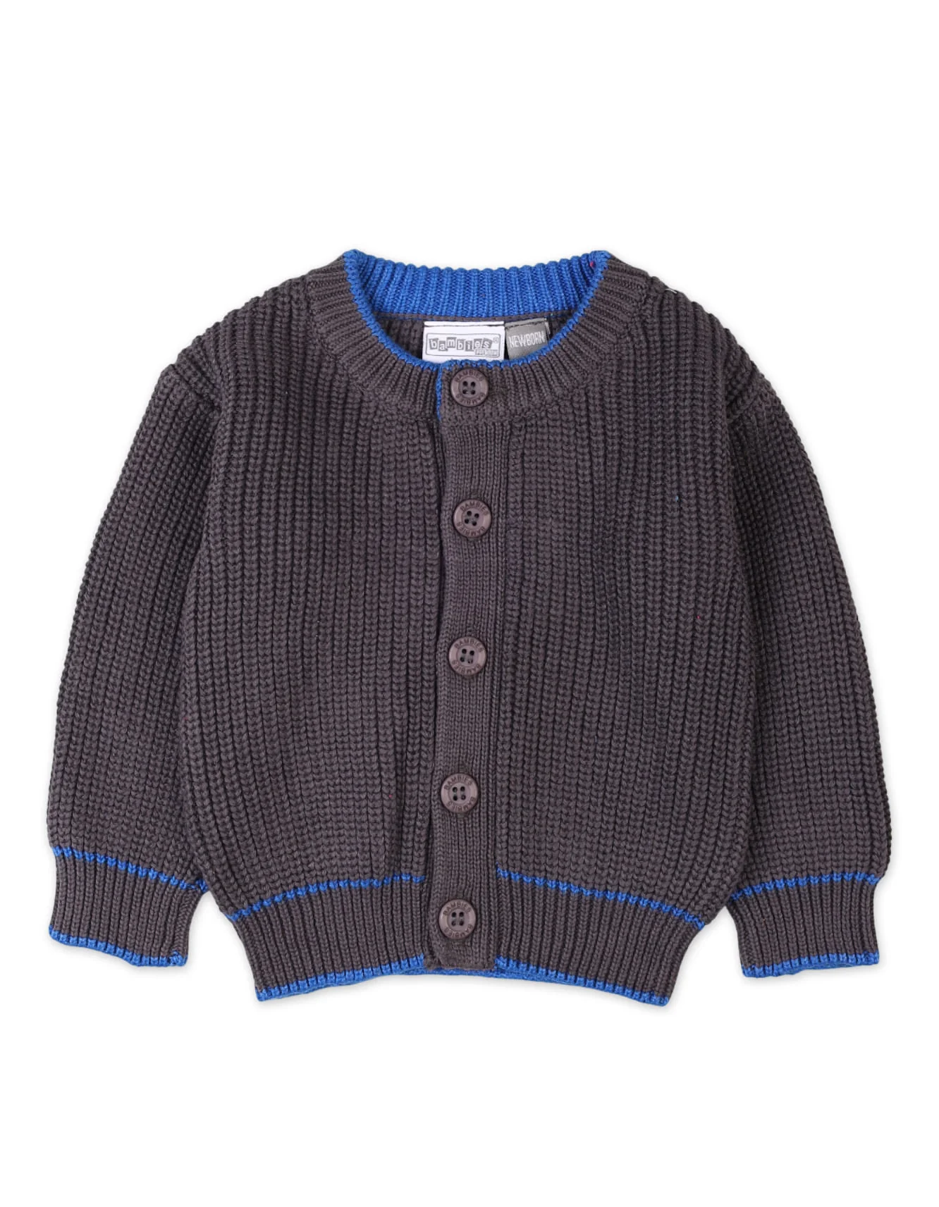 Newborns Knitted Winter Suit Set Bambies Charcoal at Zubaidas - Image 2