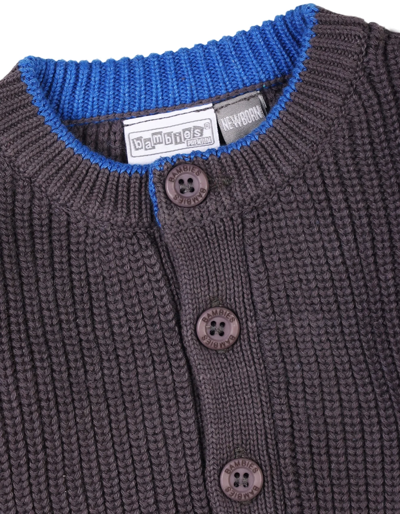 Newborns Knitted Winter Suit Set Bambies Charcoal at Zubaidas - Image 3