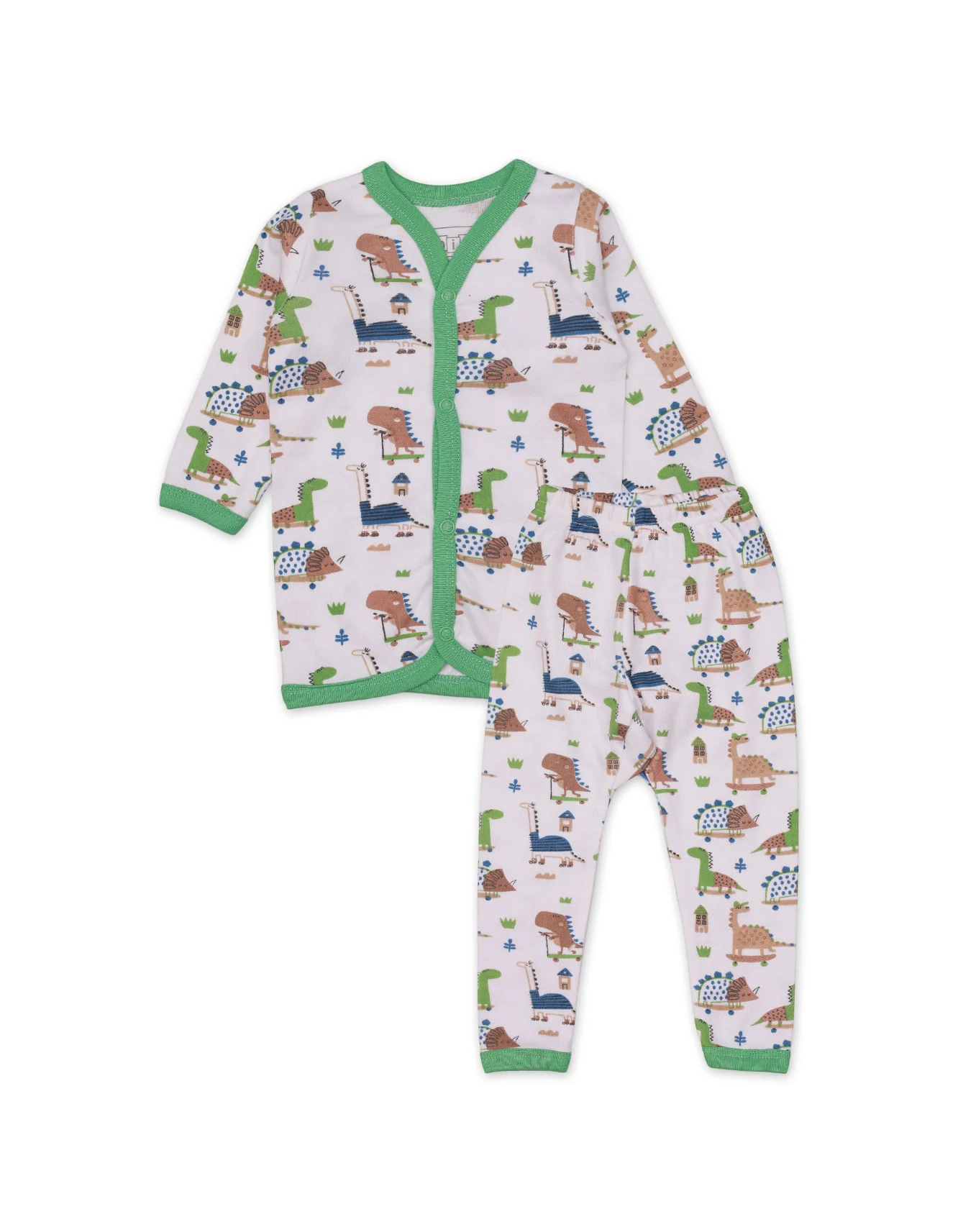 Zubaida's Night Suit Green Dinos Theme for Boys