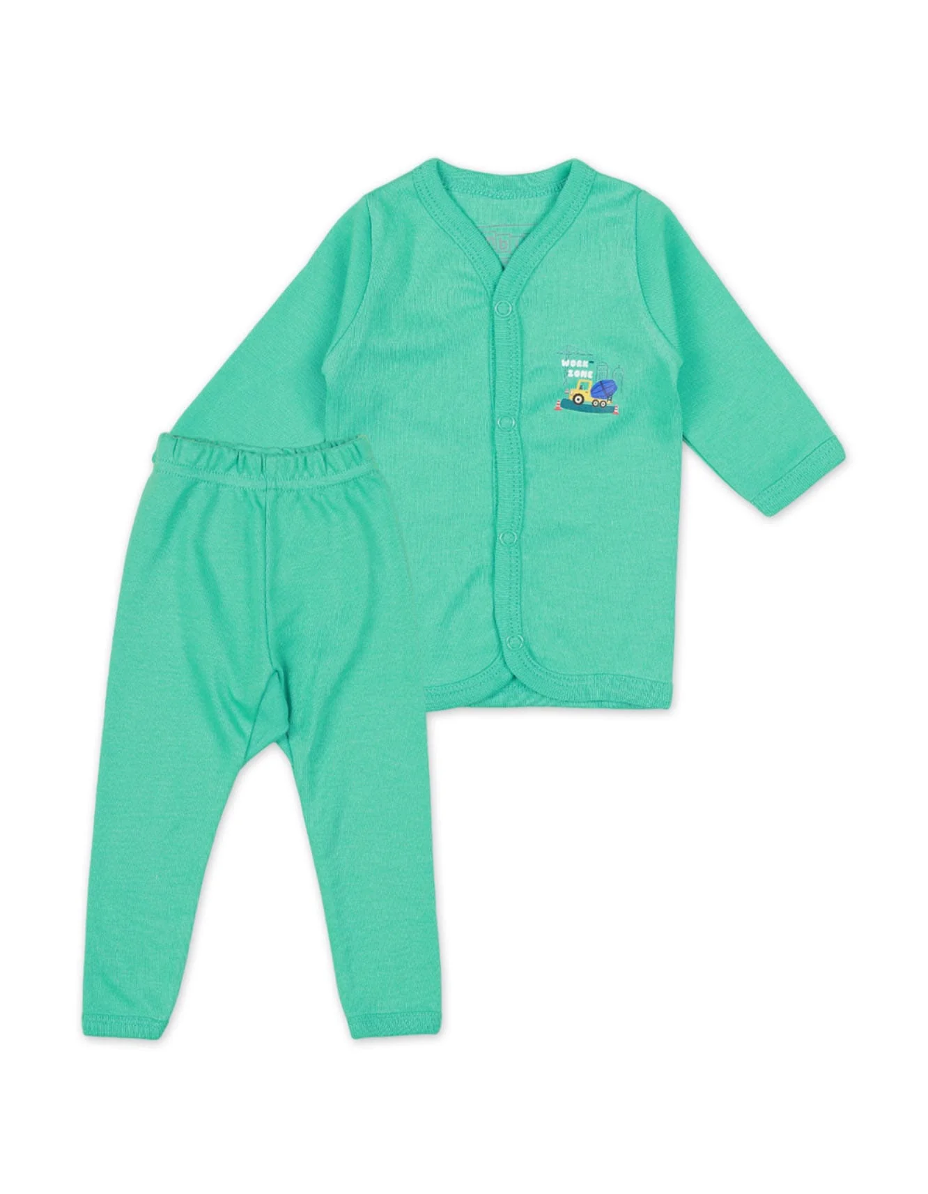Zubaida's Night Suit Green Numbers Theme for Boys - Work Zone