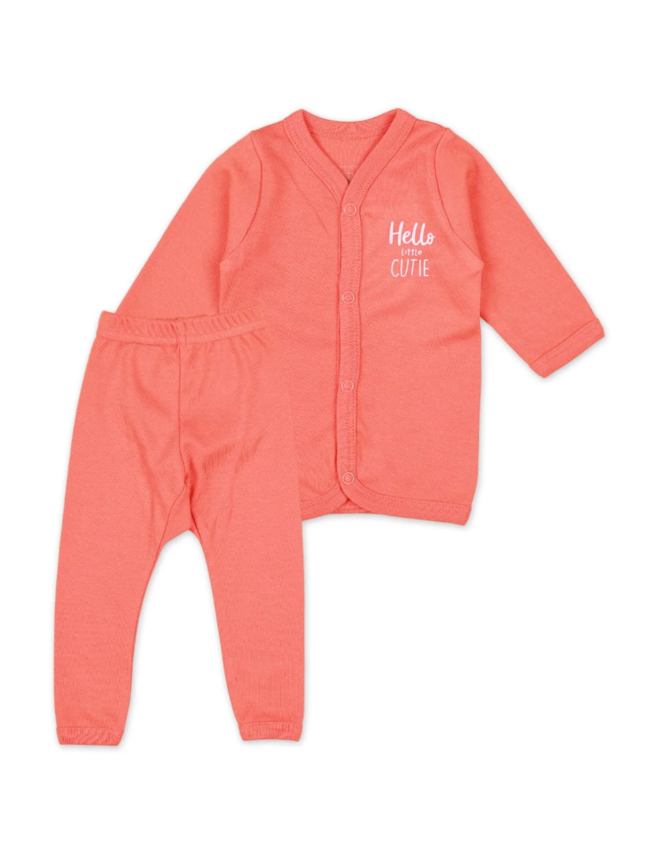 Zubaida's Night Suit Orange Teddy Theme for Unisex - Hello Little Cutie