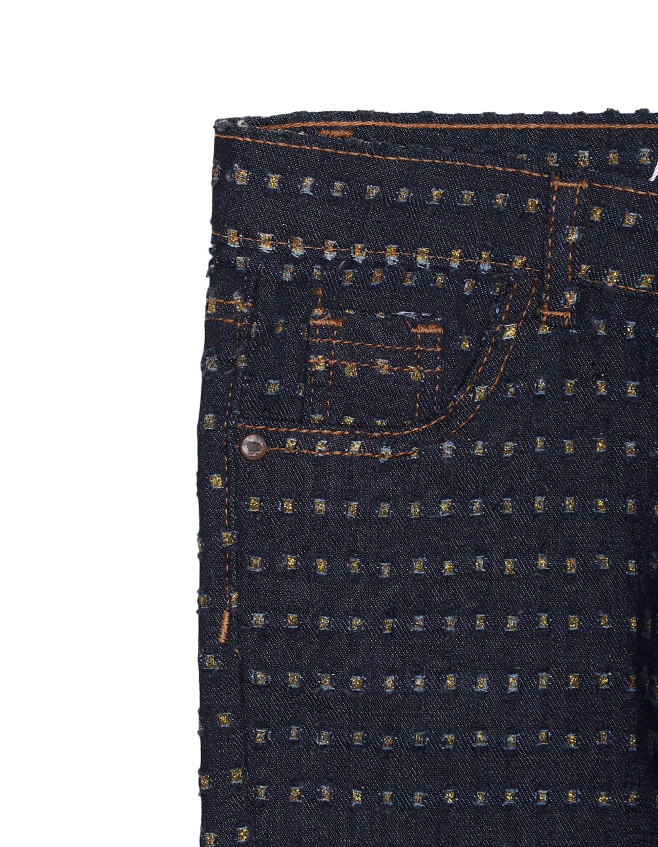 Zubaida's Pant Twill Blue Square Glitter for Girls - Image 3