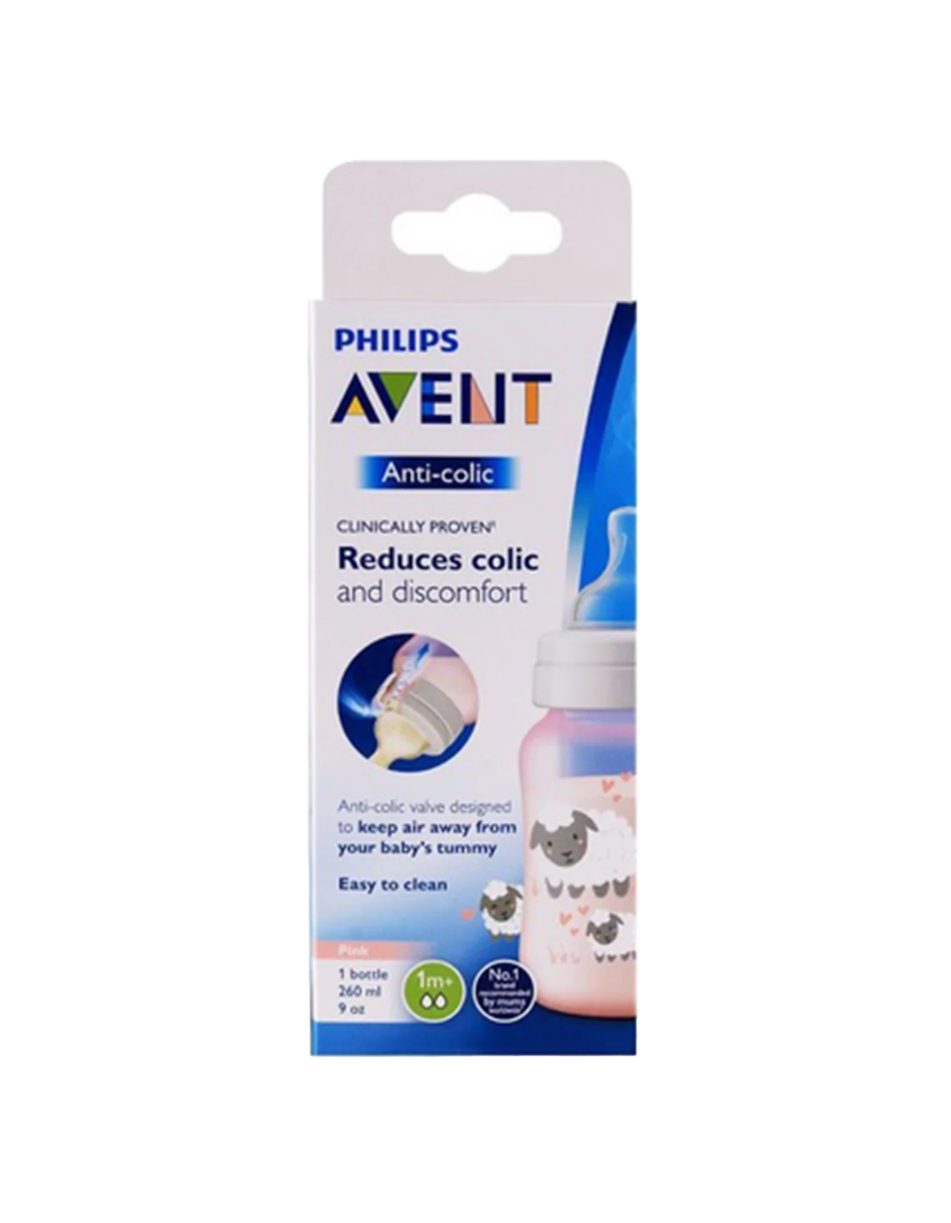 Philips Avent Anti-Colic Deco Bottle 260ML PK1 Sheep SCF821/14 at Zubaidas Official™ - Image 2