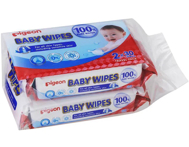 Zubaida's Pigeon Wipes 30X2 (60 Sheets) 100% Pure - P78101 - Image 2