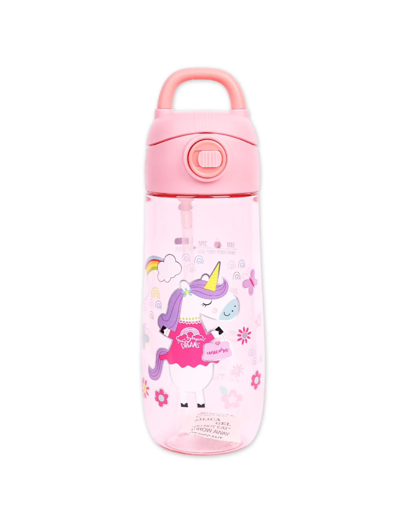 Water Bottle Pink Unicorn with Straw at Zubaidas Official™ Pakistan