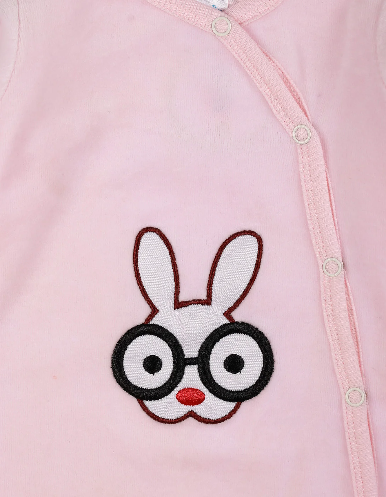 Bambies® Romper Velor Rabbit Glasses Pink at Zubaidas Official™ Pakistan - Image 3