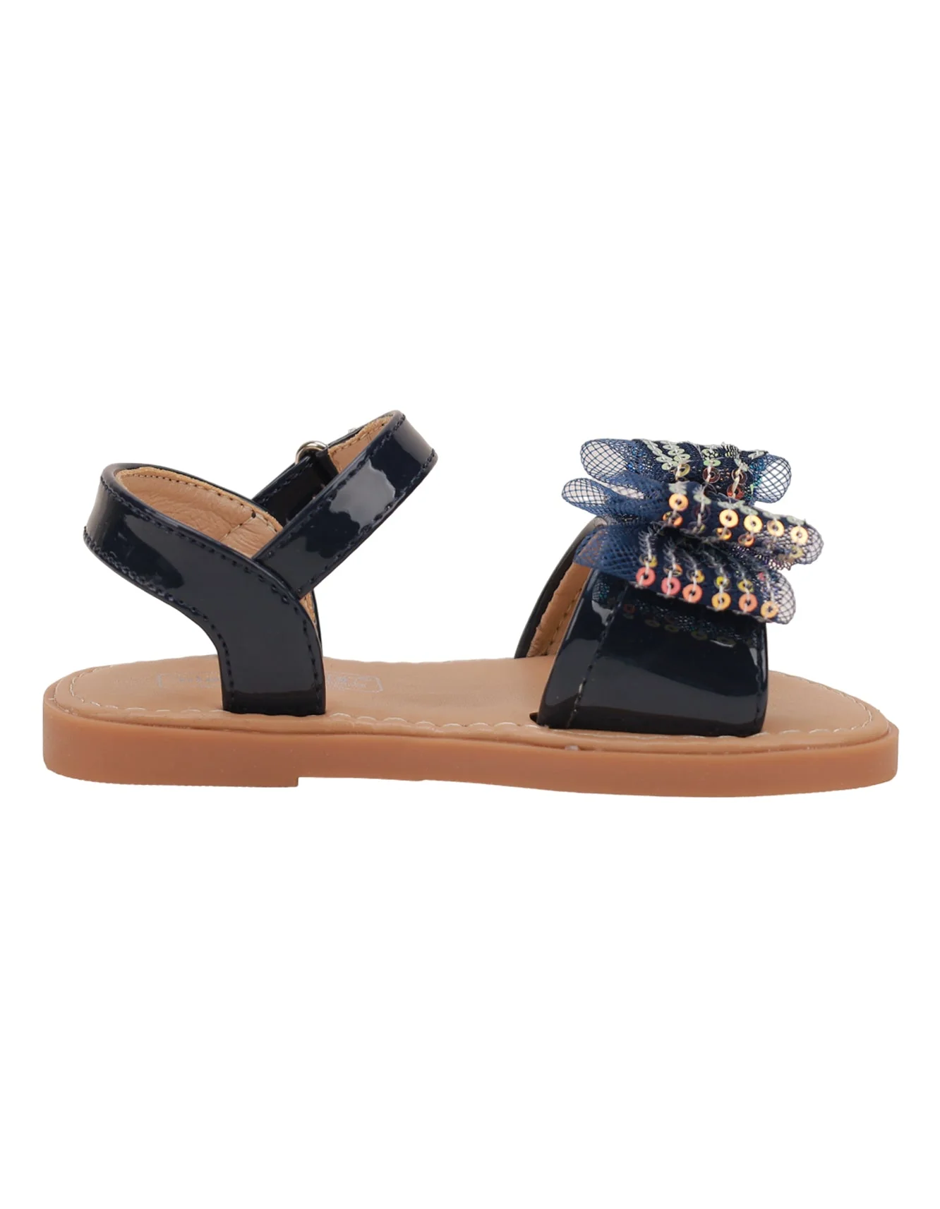 Sandal Navy Blue with Bow for Girls - Kids - Image 3