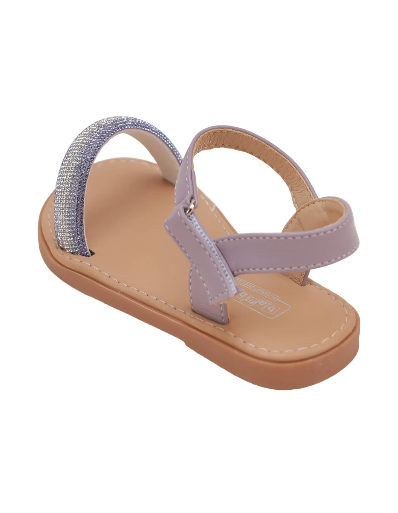 Sandal Purple with Diamontee Top Strap for Girls - Infant - Image 4