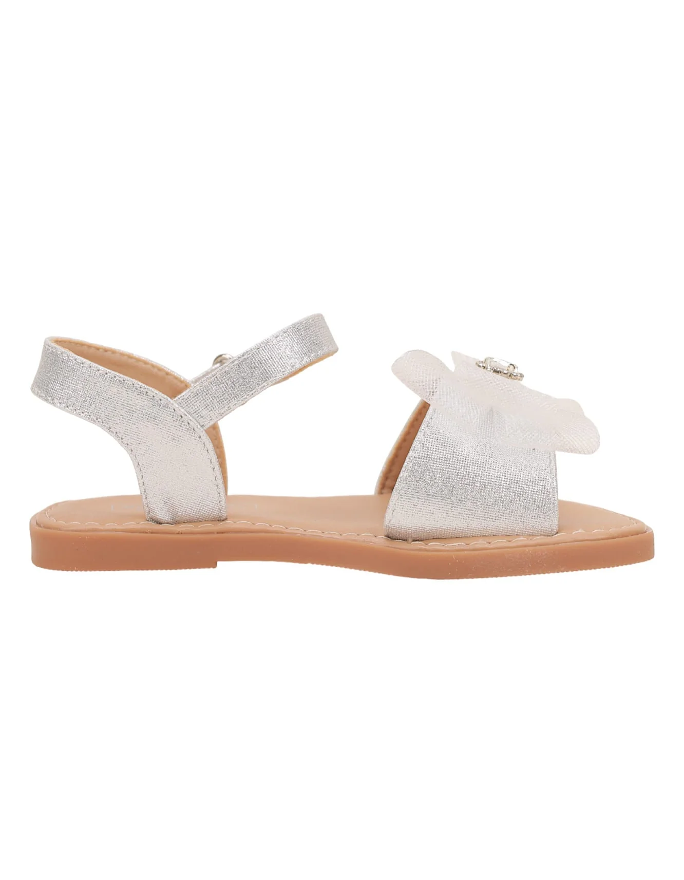 Sandal Silver with Bow for Girls - Infant - Image 3
