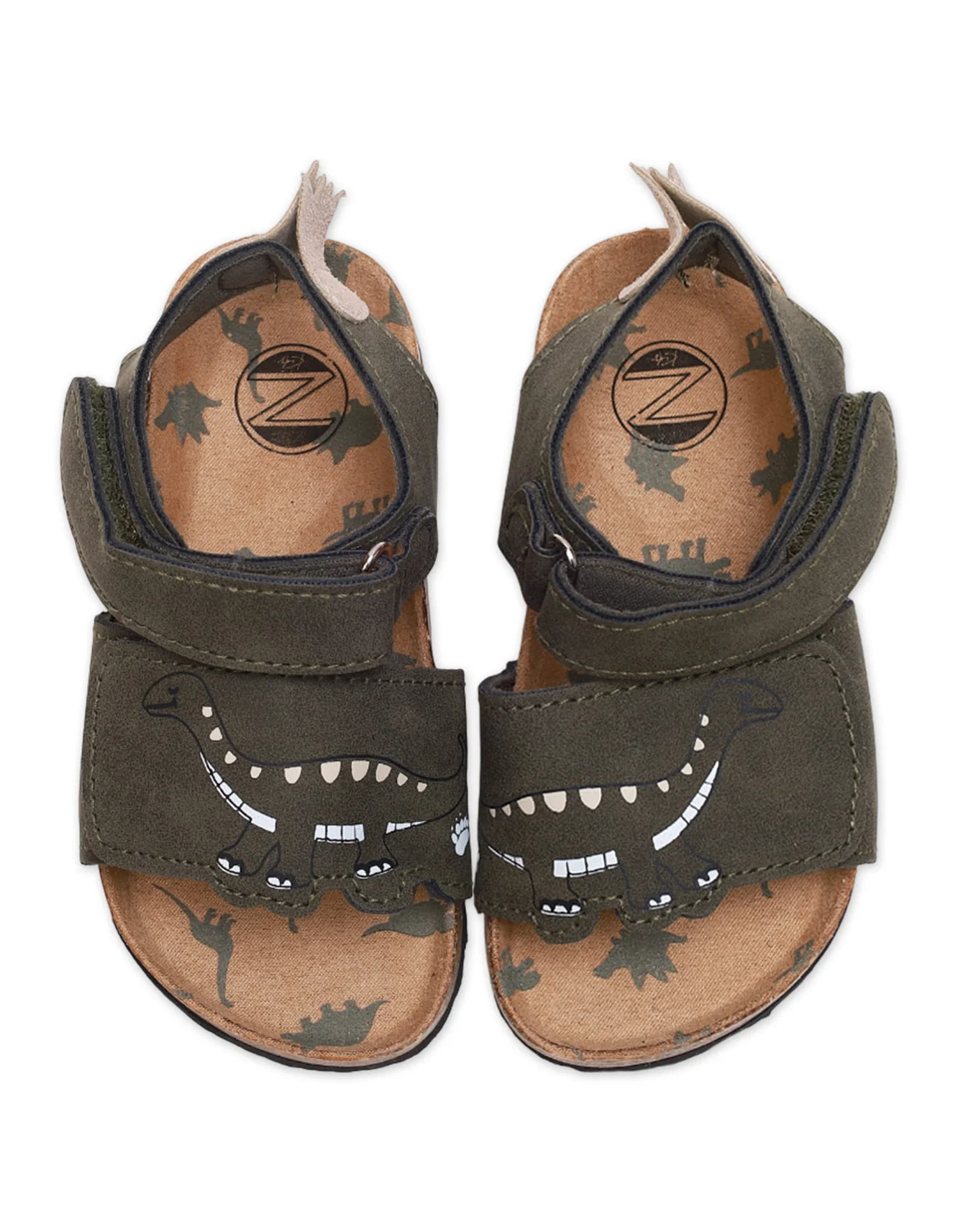 DinoSteps Kids’ Dinosaur Sandals – Velcro Strap & Cork Footbed - Image 2
