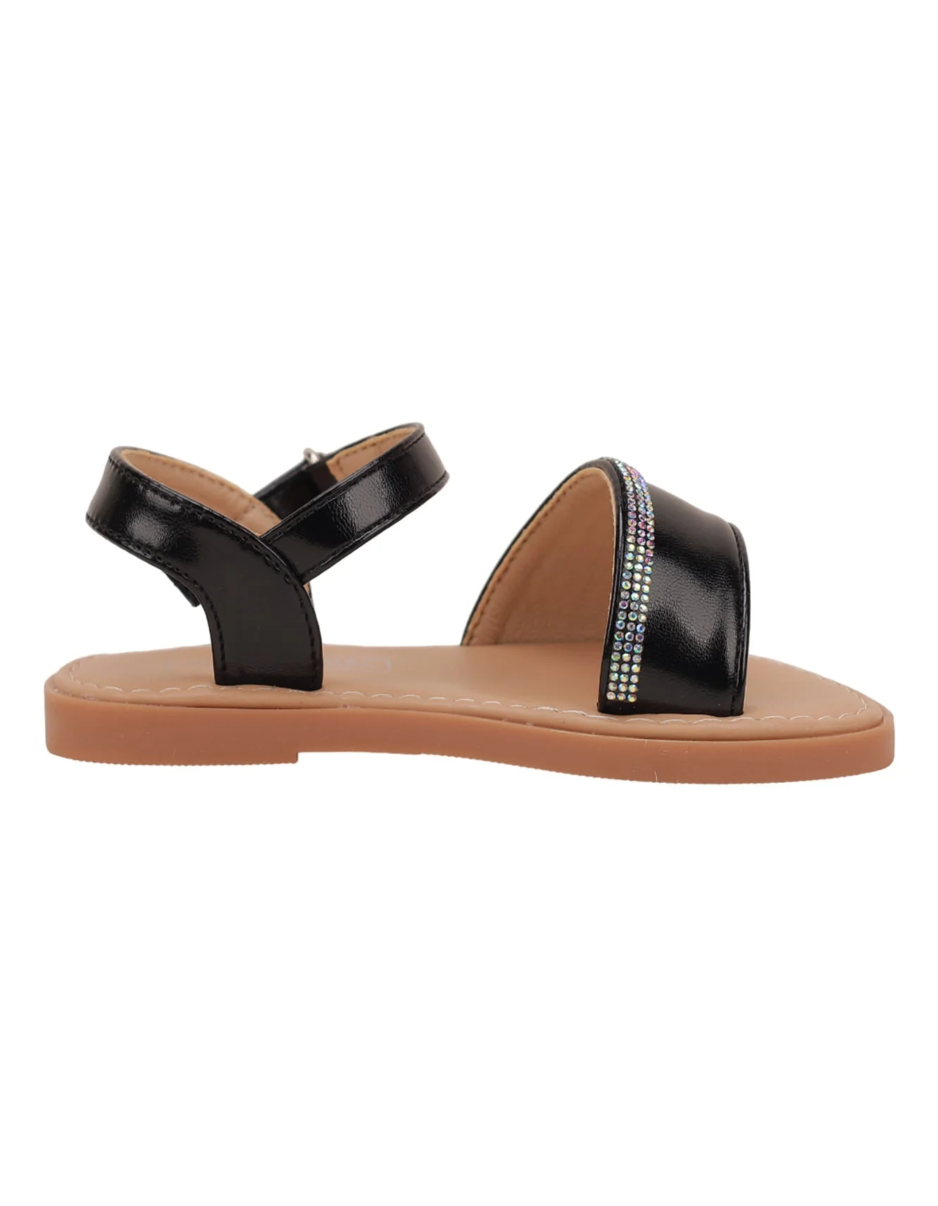Sandal Black with Diamontees for Girls - Infant - Image 3