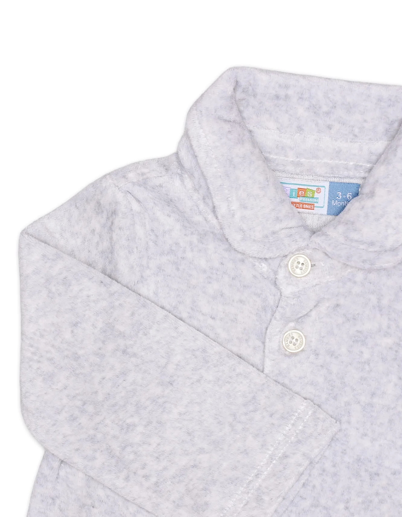 Zubaida's Shirt Collar Style H.Grey Infant Unisex - Image 3