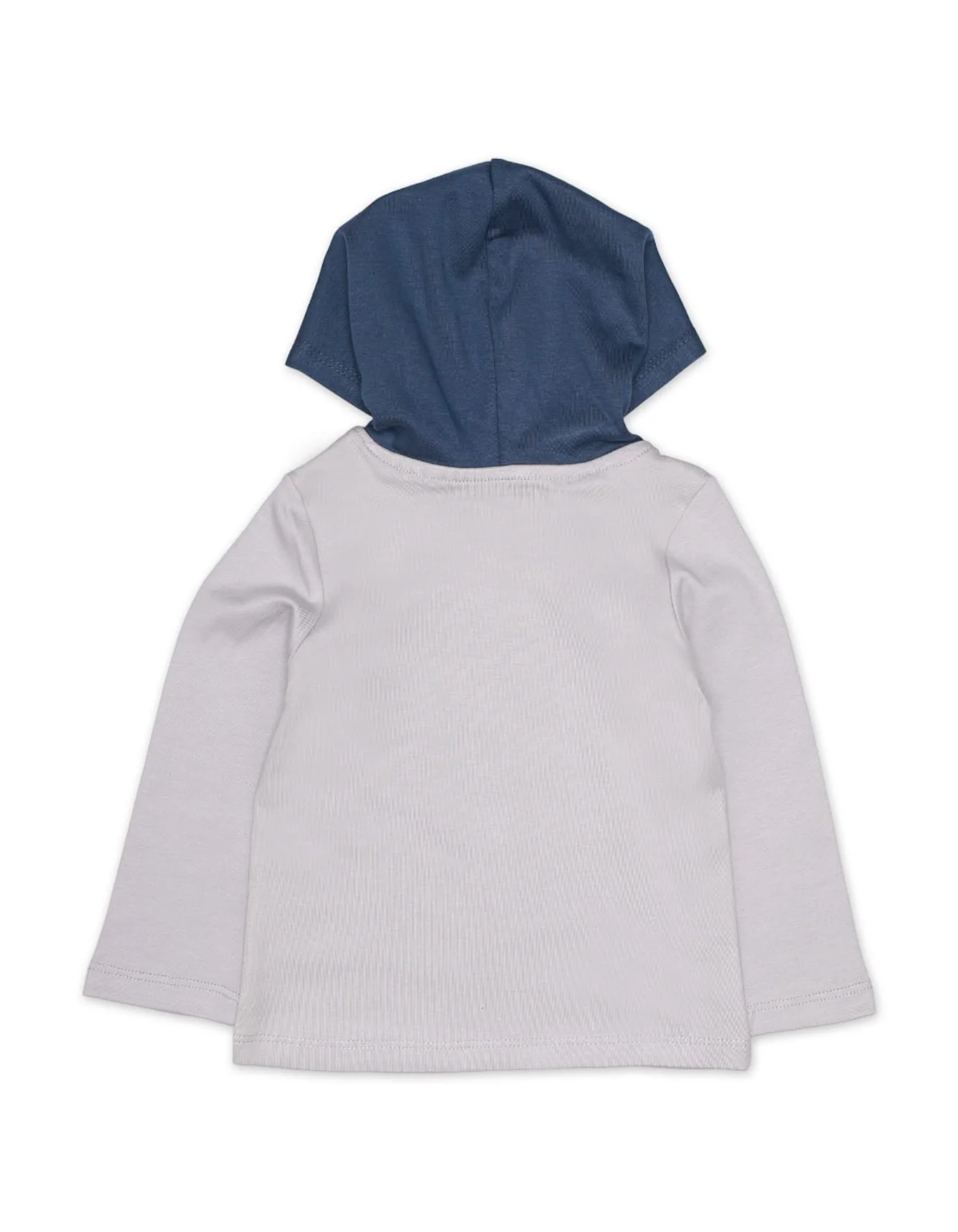Zubaida's Shirt Full Sleeve With Hood Grey For Boys - Image 2