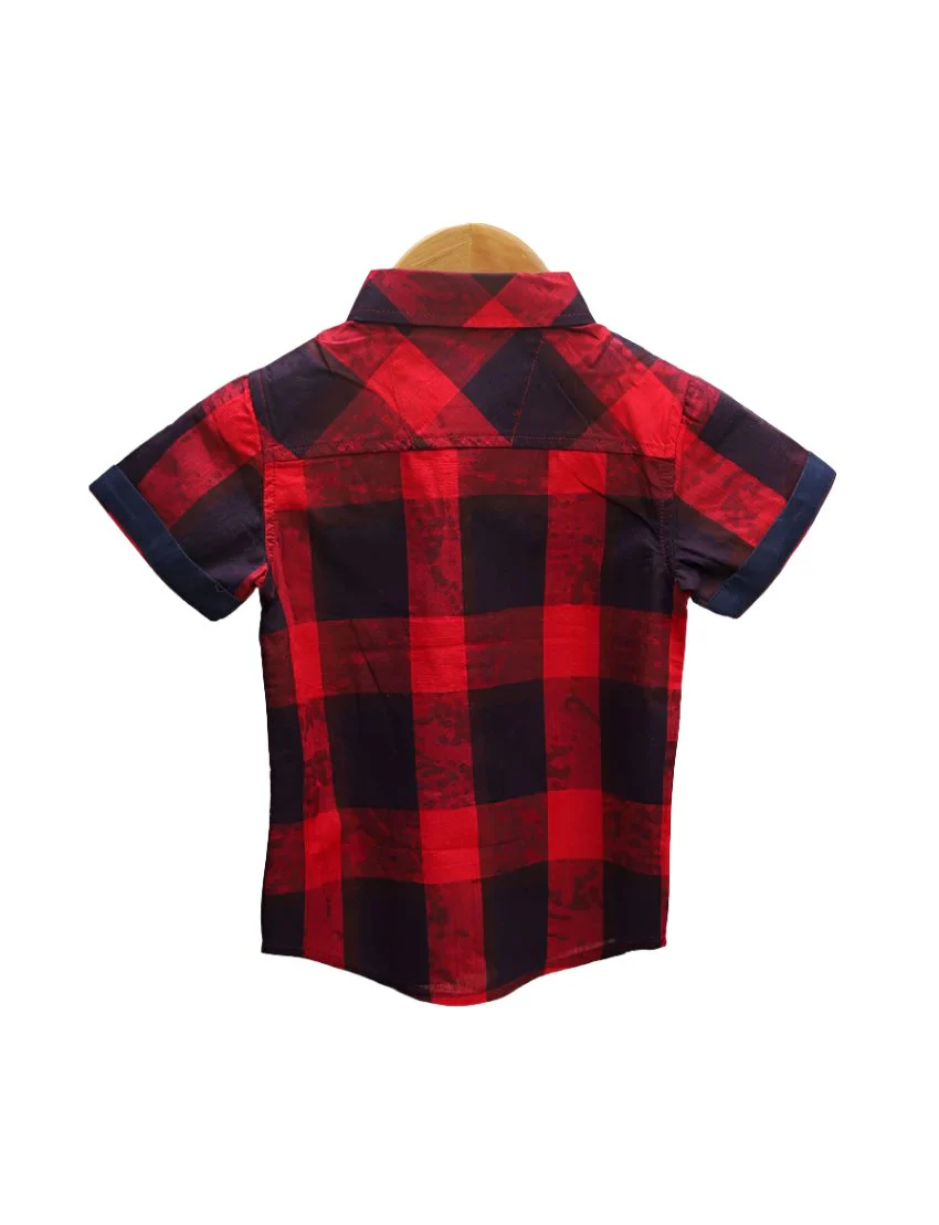 Zubaida's Shirt Red & Black Check - Image 2