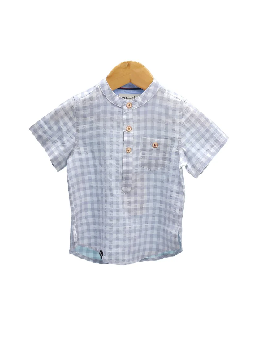 Zubaida's Shirt Checkered Half Sleeves