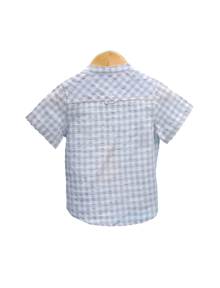 Zubaida's Shirt Checkered Half Sleeves - Image 2