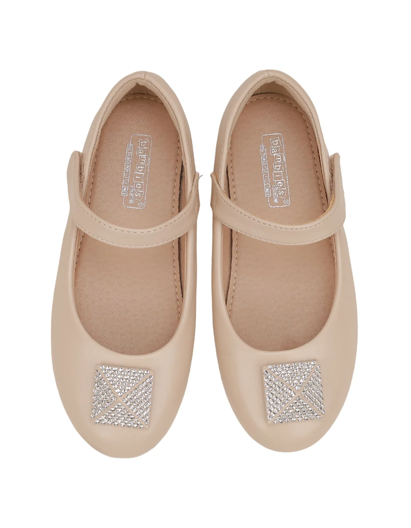 Shoes Beige with Diamontee Motif for Girls - Toddler - Image 2