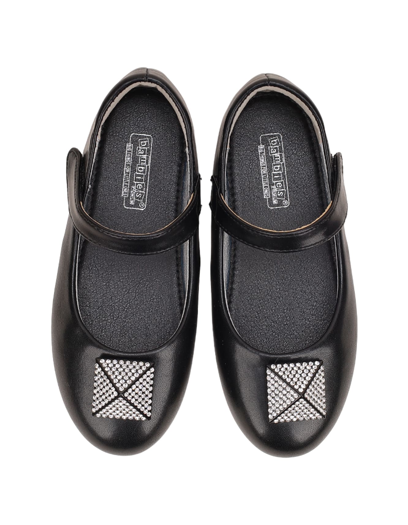 Shoes Black with Diamontee Motif for Girls - Kids - Image 2
