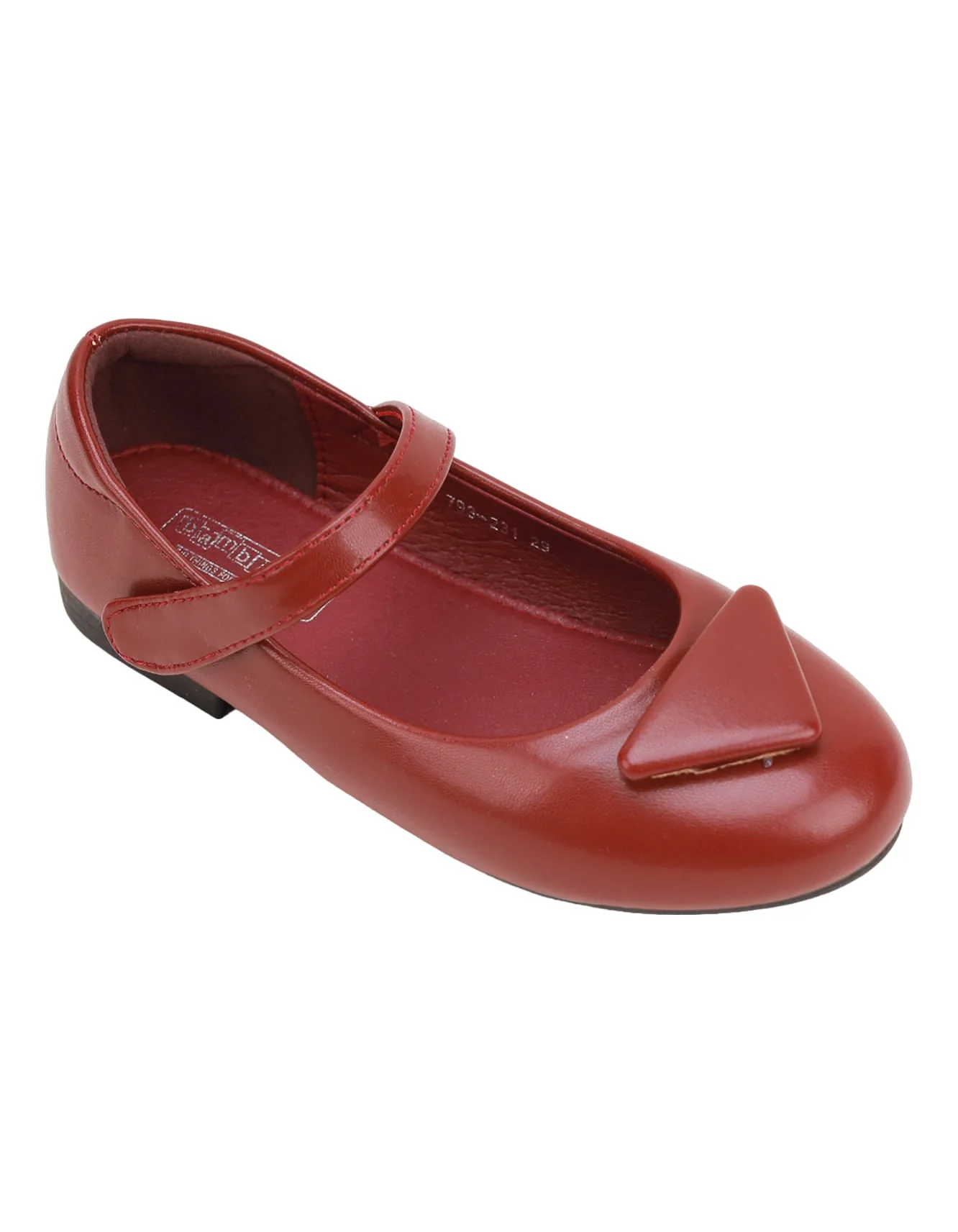 Shoes Brown with Triangle Motif for Girls - Toddler - Image 3