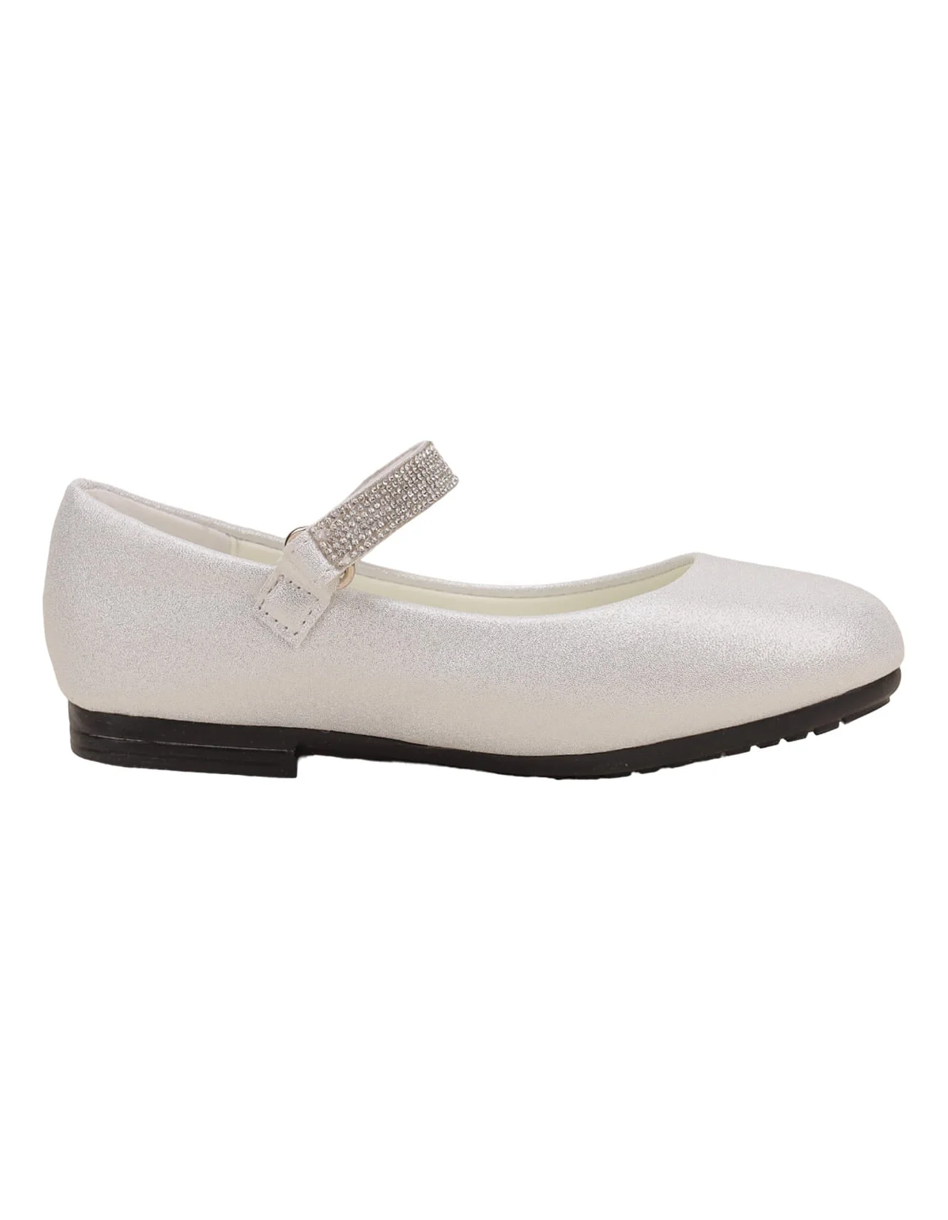 Shoes Glittery White with Diamontee Buckle - Toddler - Image 4