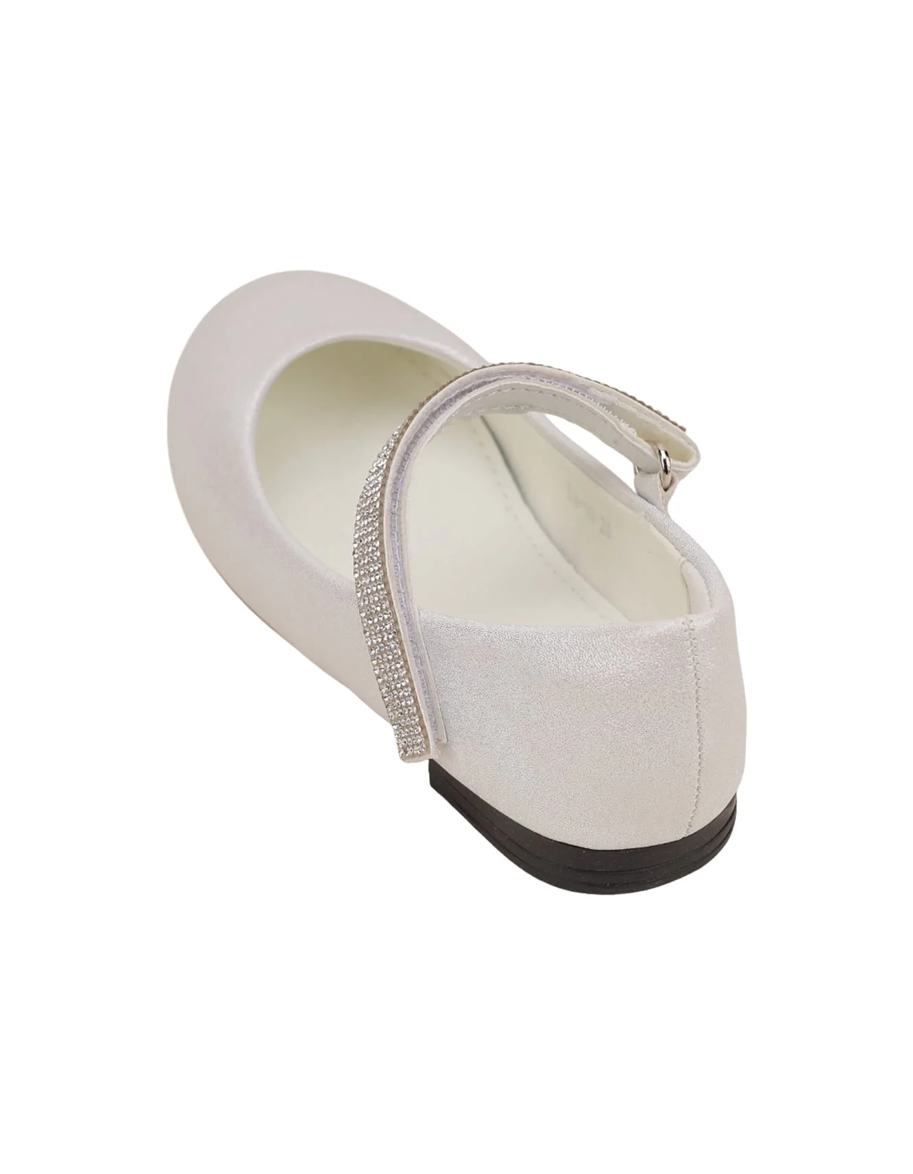 Shoes Glittery White with Diamontee Buckle - Toddler - Image 5