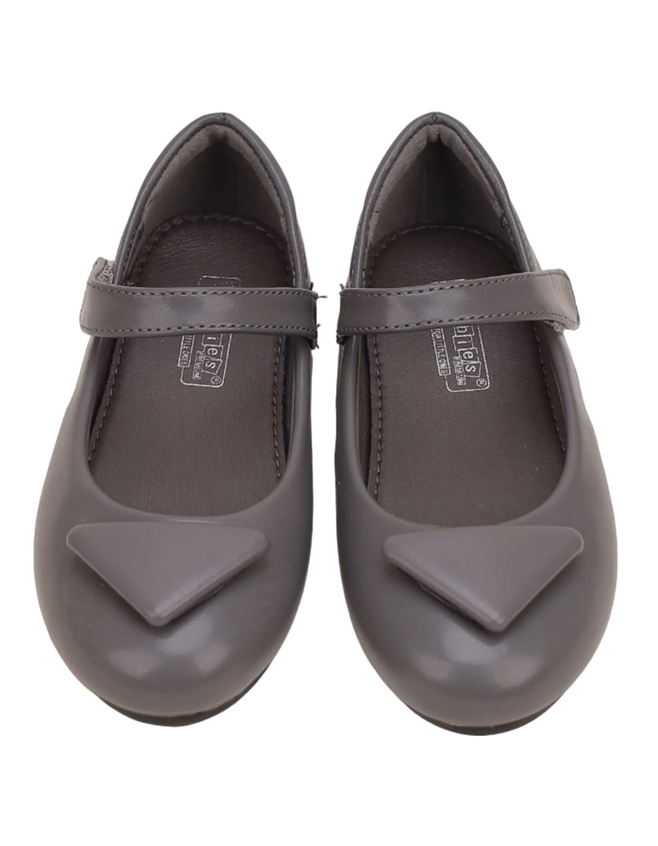 Shoes Gray with Triangle Motif for Girls - Toddler