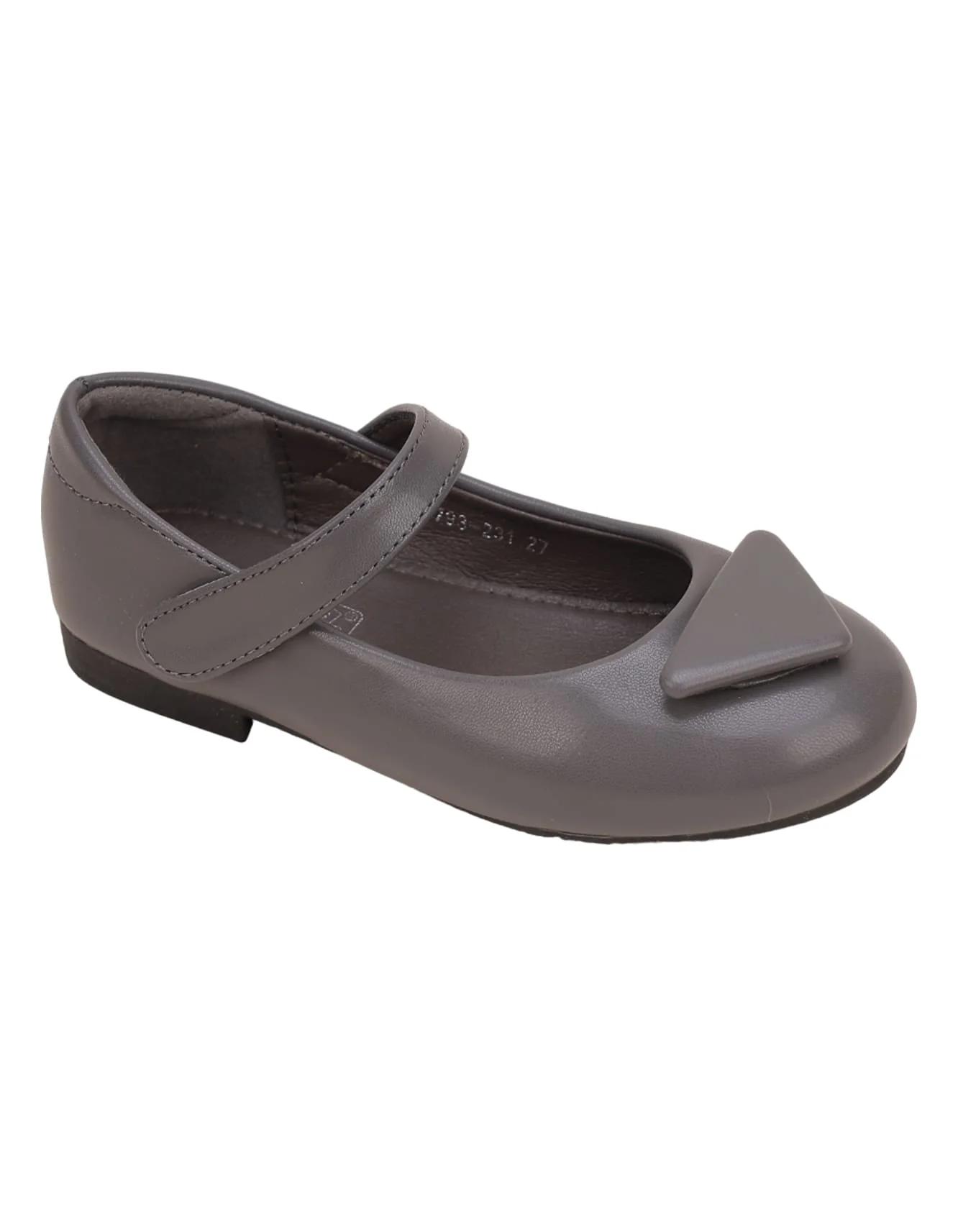 Shoes Gray with Triangle Motif for Girls - Toddler - Image 3